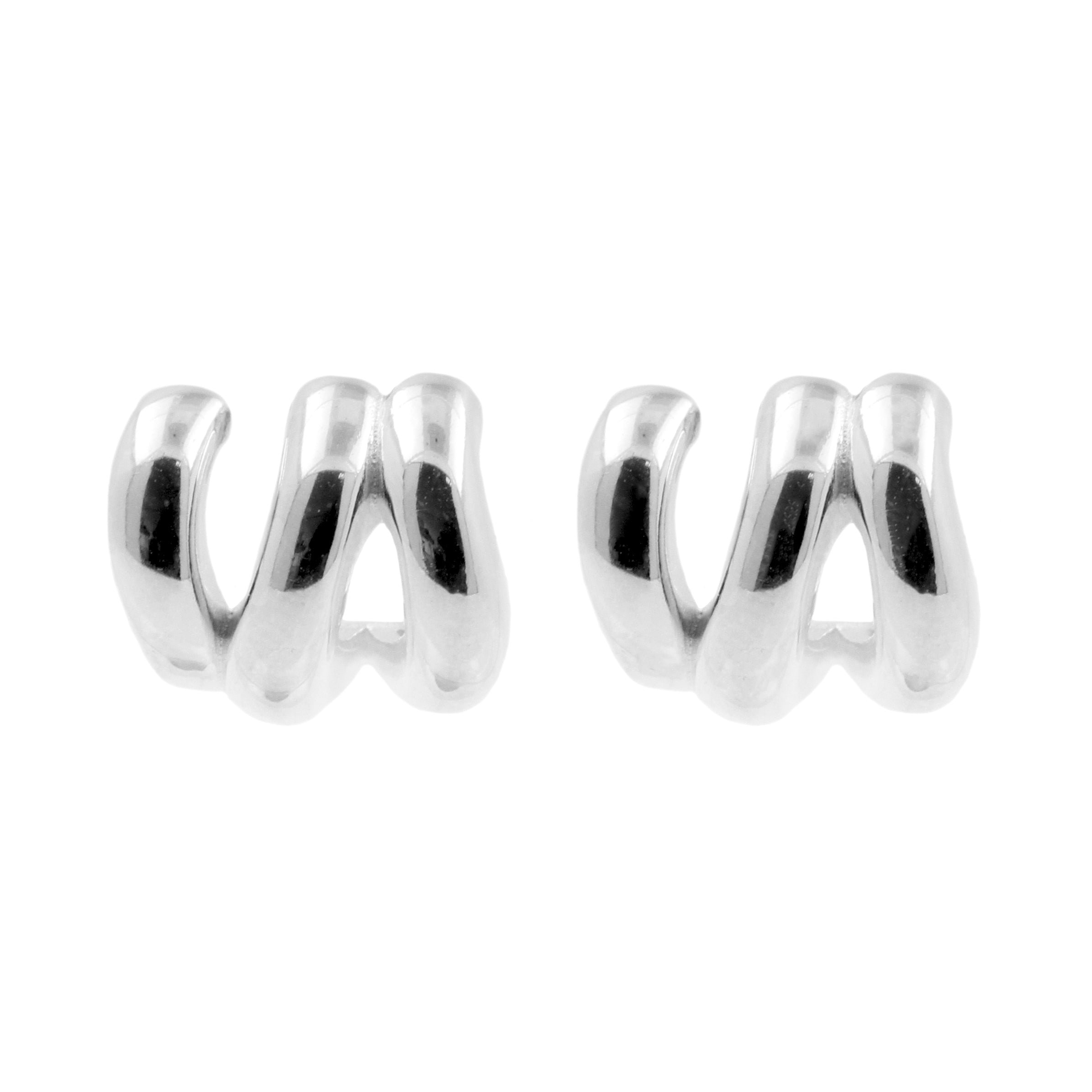 925 Silver Earstuds - Twisted Silver