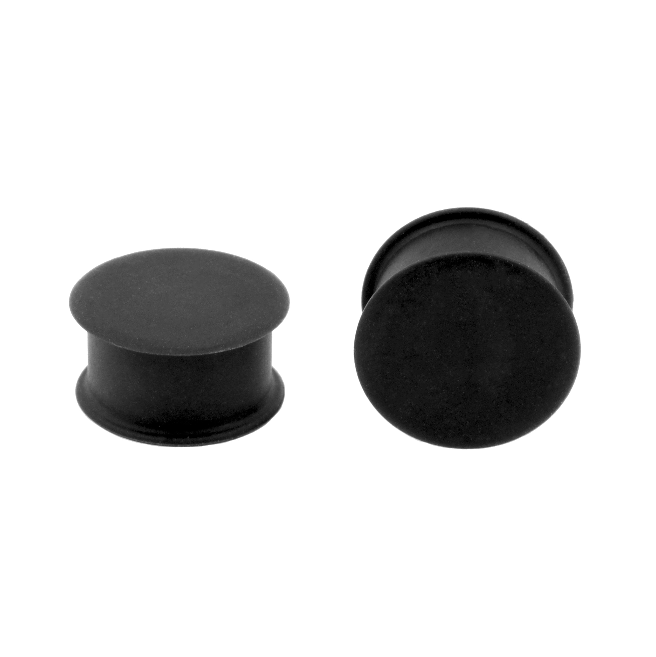 Silicone Double Flared Plug Black