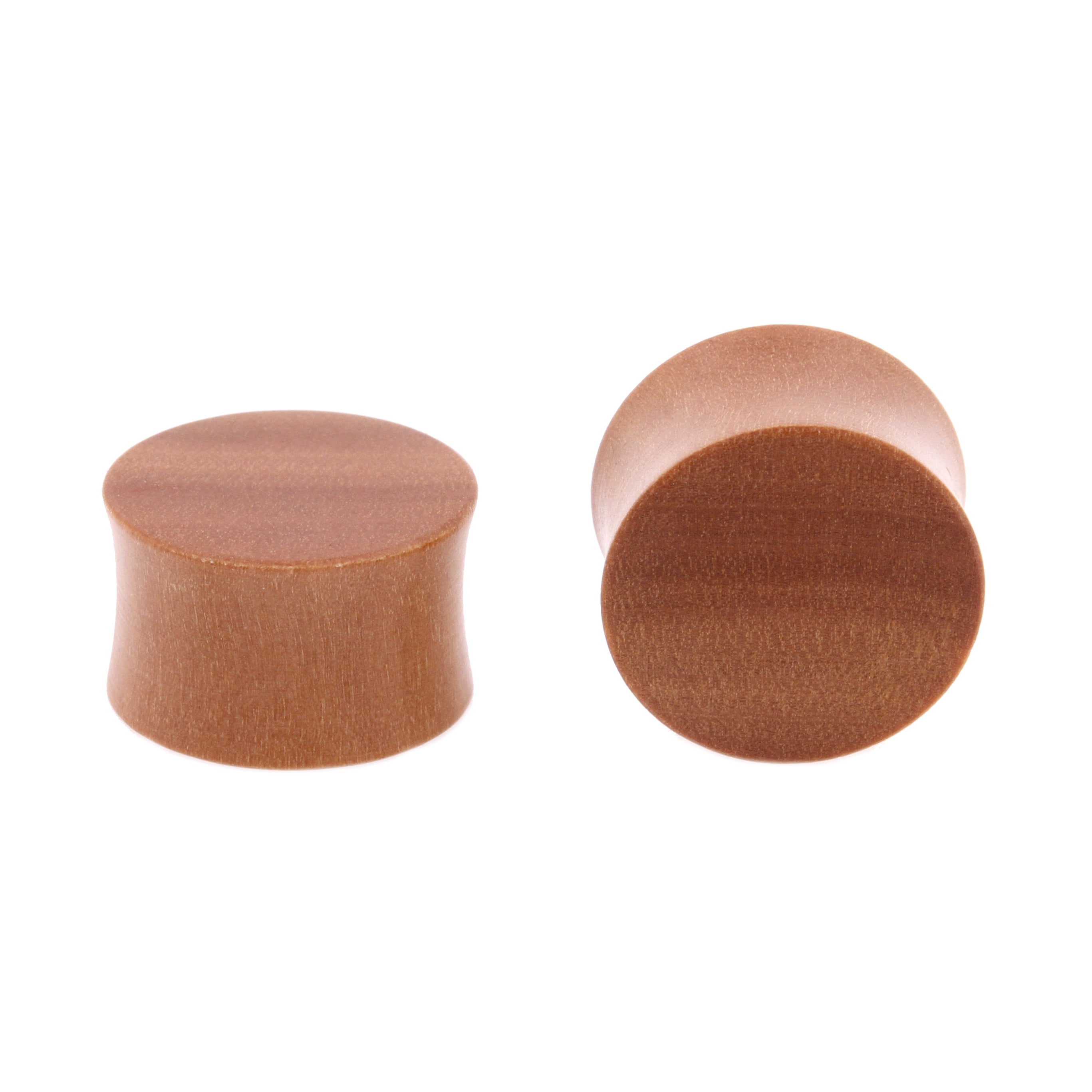 Wood Flat Plug - Sawo Red Brown