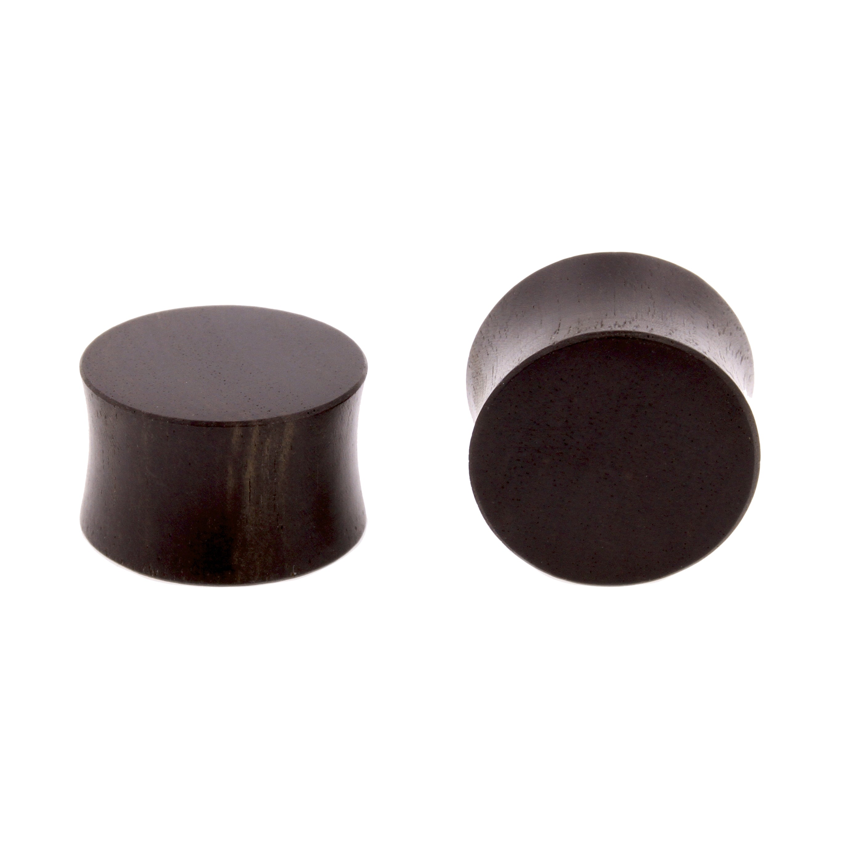 Wood Flat Plug - Areng Black