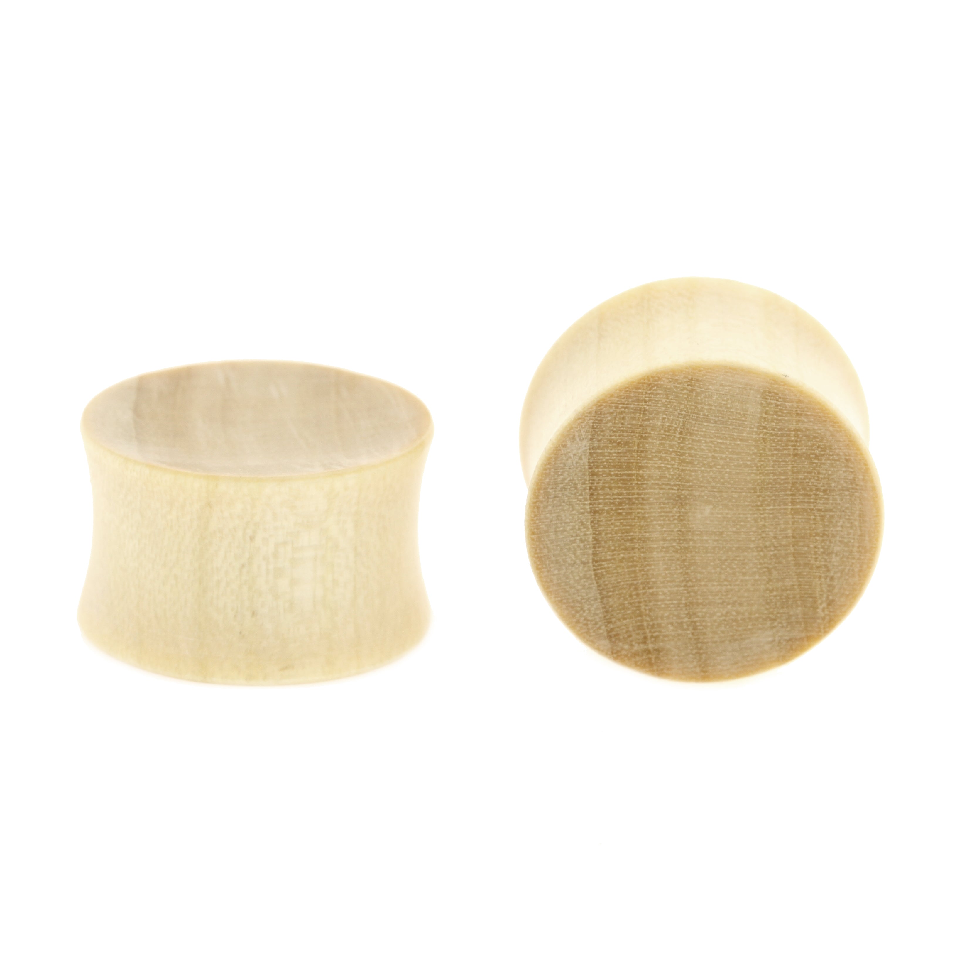 Wood Concave Plug - Crocodile Light Brown