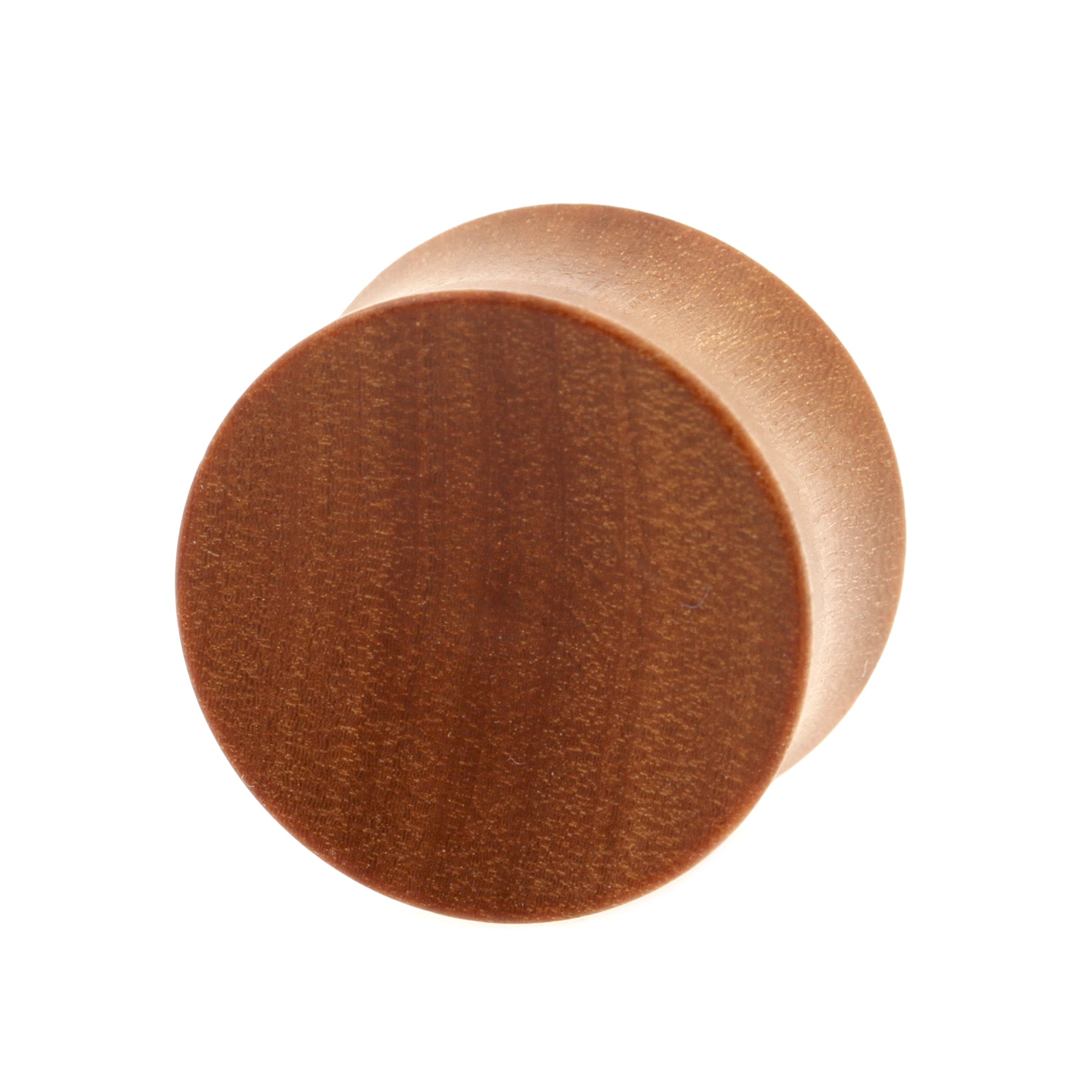 Wood Concave Plug - Sawo Red Brown