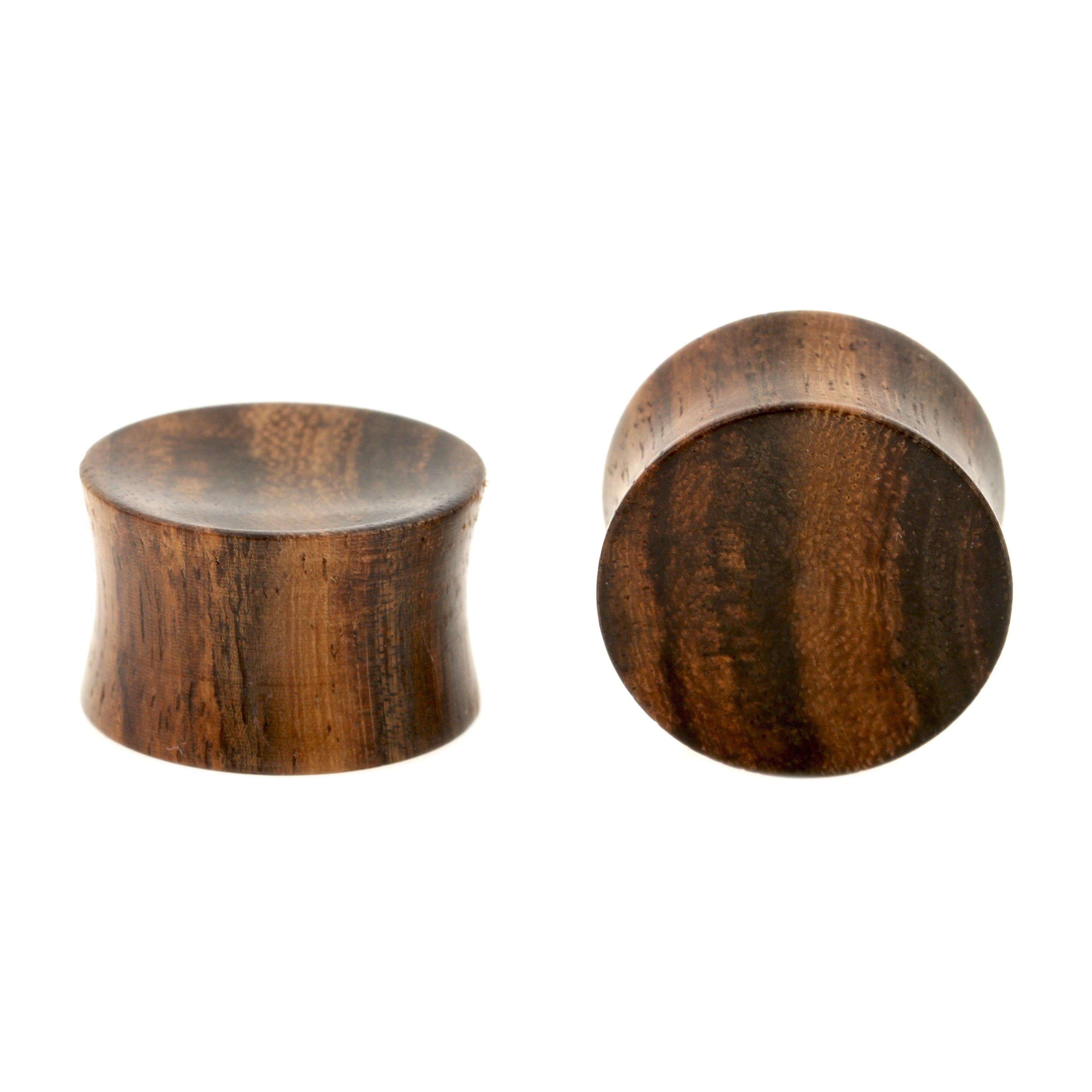 Wood Concave Plug - Sono Dark Brown