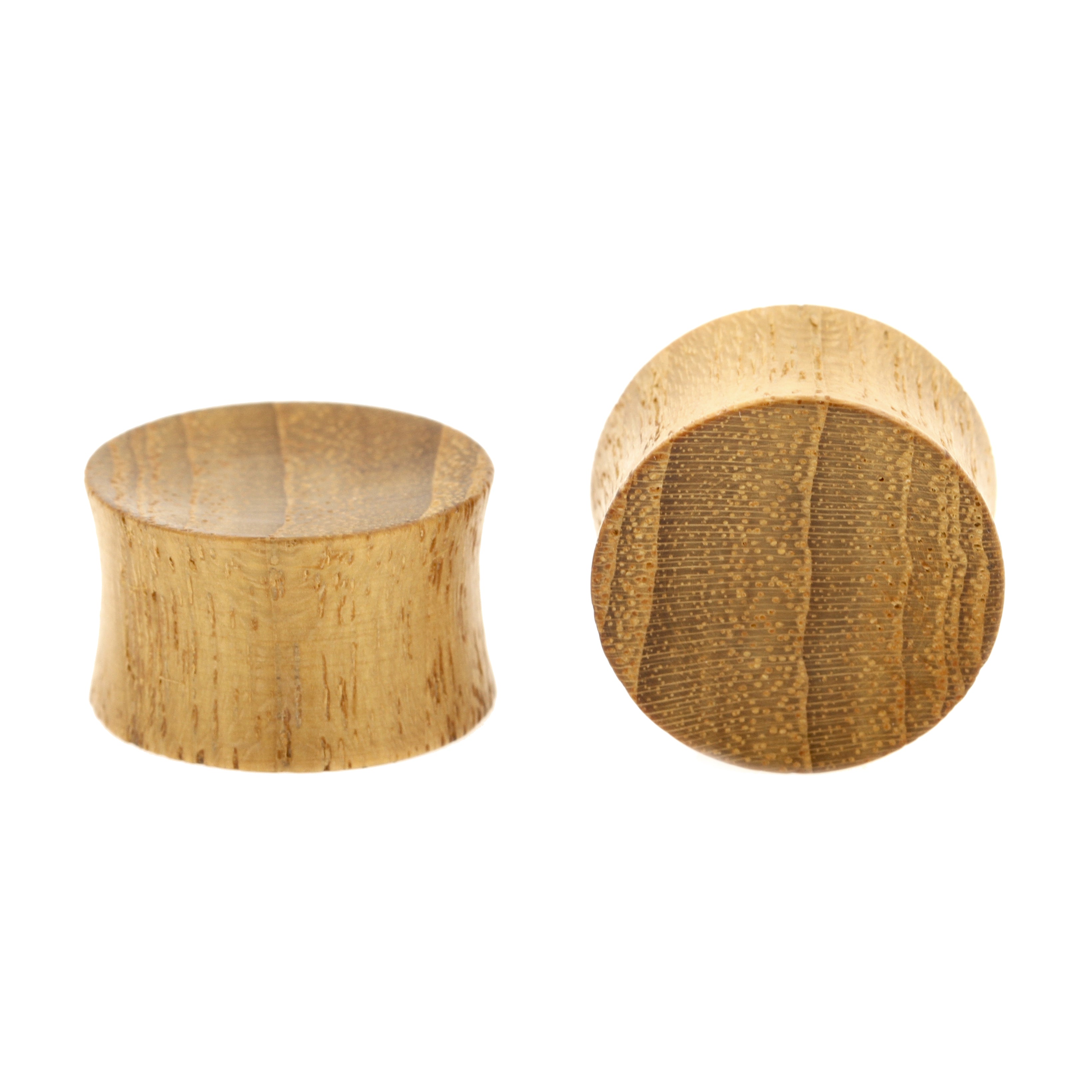 Wood Concave Plug - Teak Brown