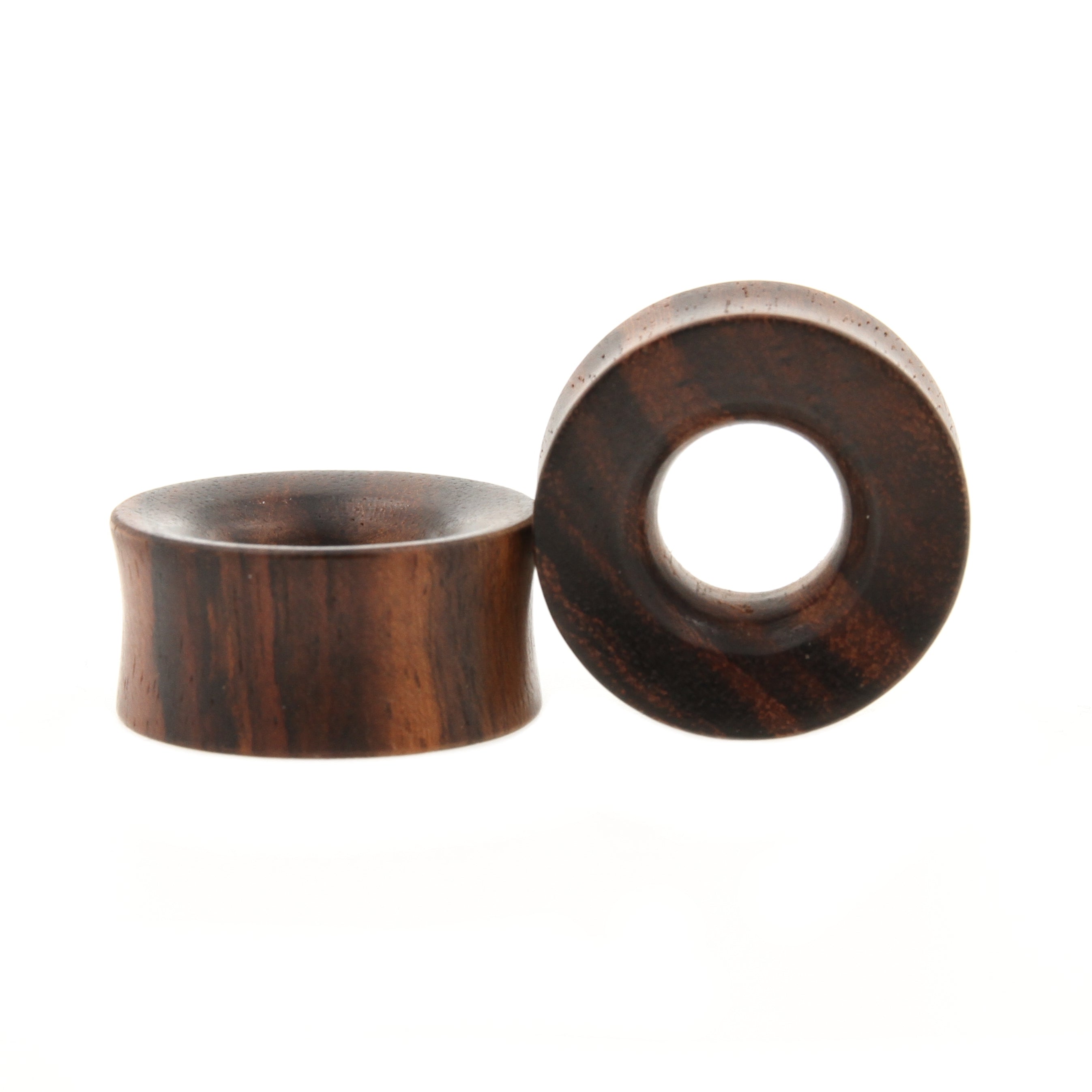 Wood Double Flared Tunnel - Sono Dark Brown