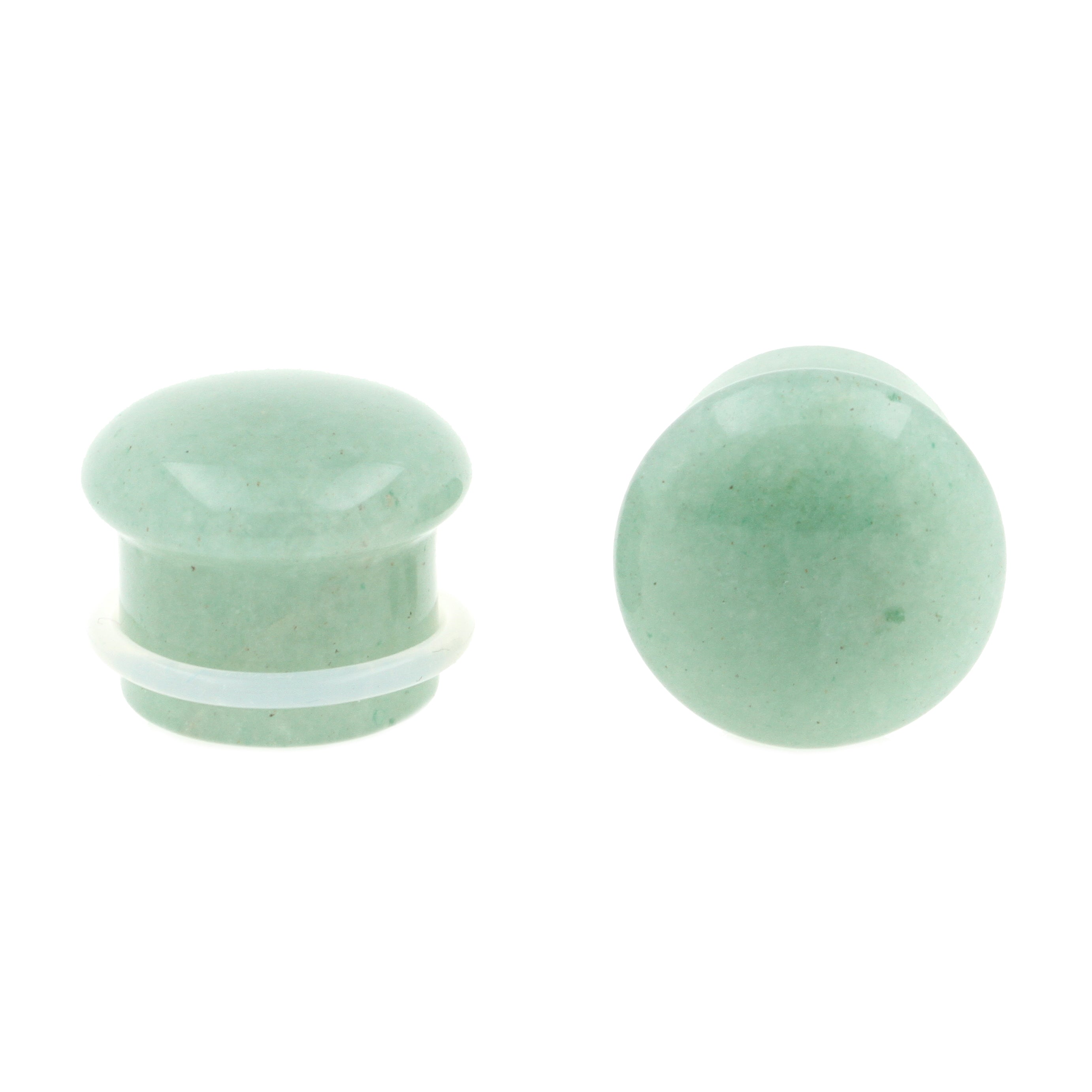 Stone Single Flared Aventurine Plug Green