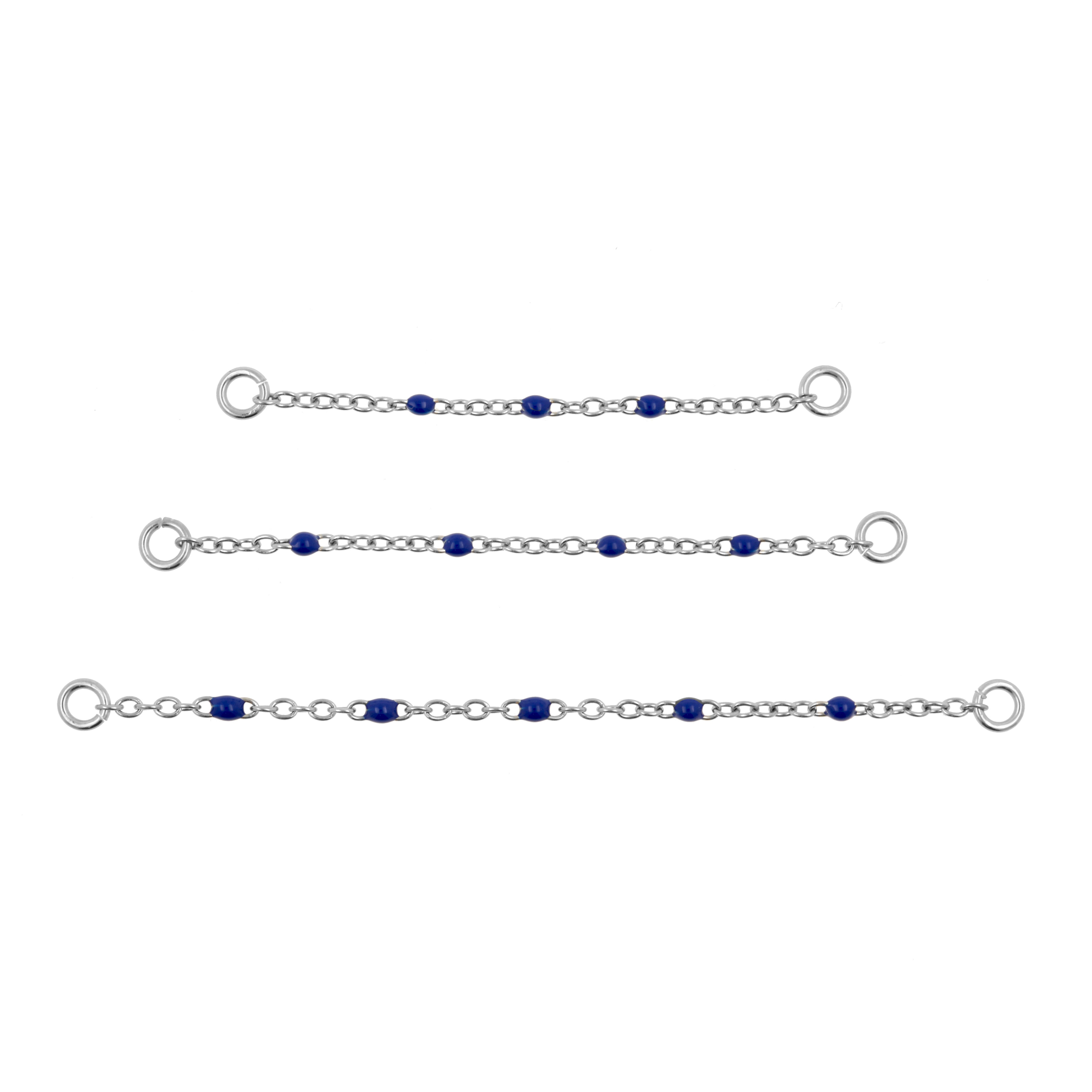 Surgical Steel Piercing Chain - Enamel Dark Blue