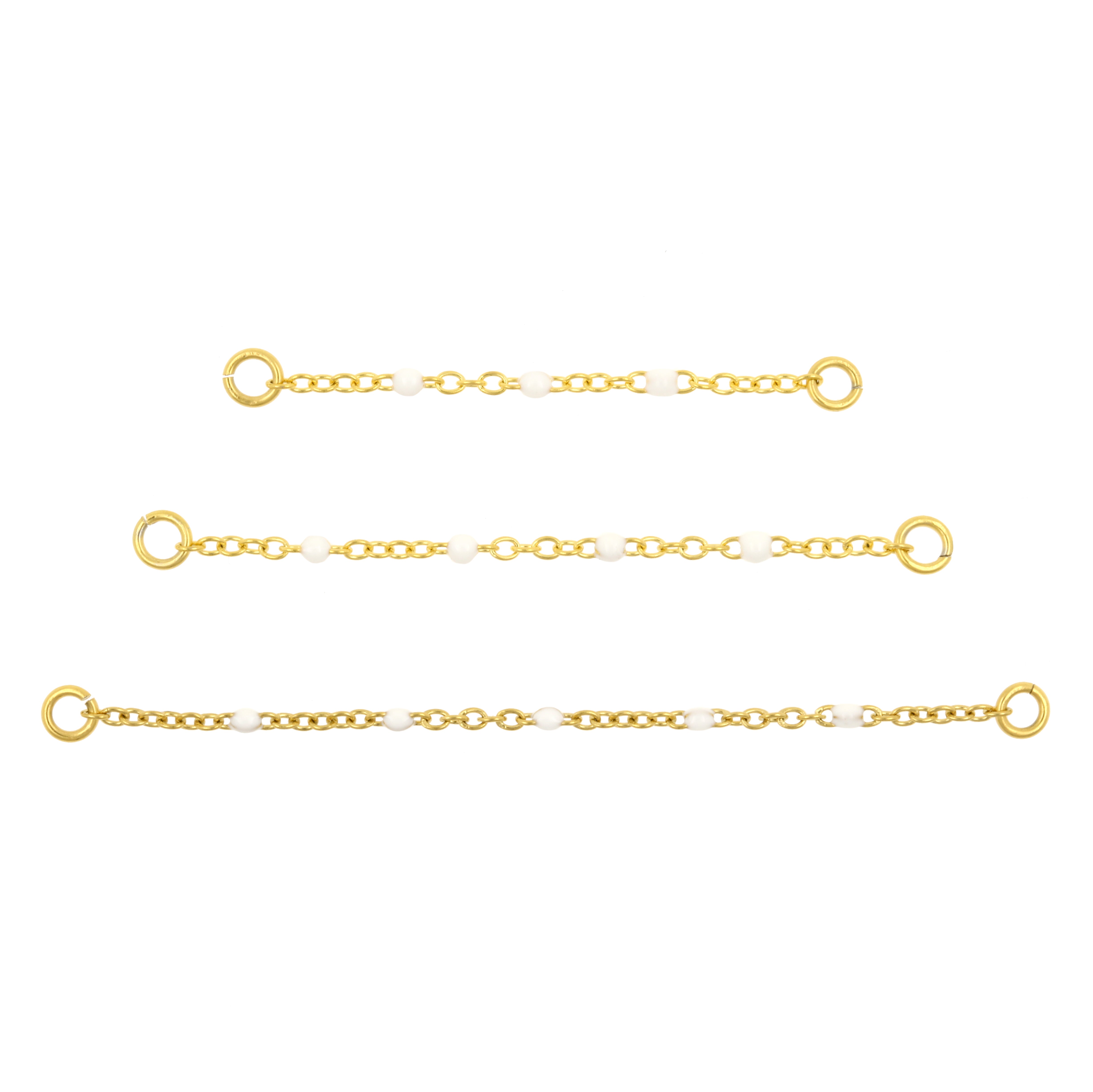 Surgical Steel Piercing Chain - Enamel Gold