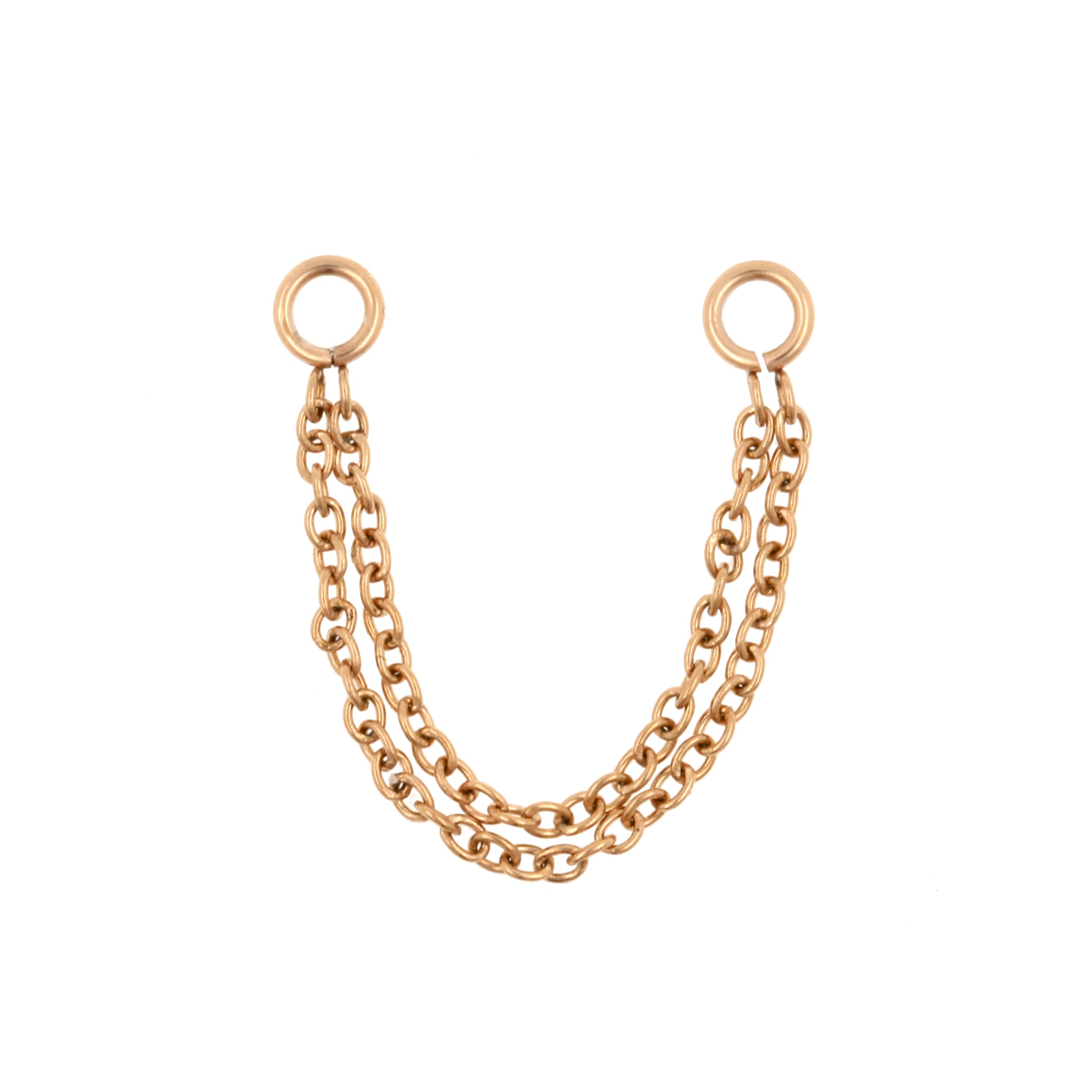 Surgical Steel Piercing Chain - Double Rose Gold