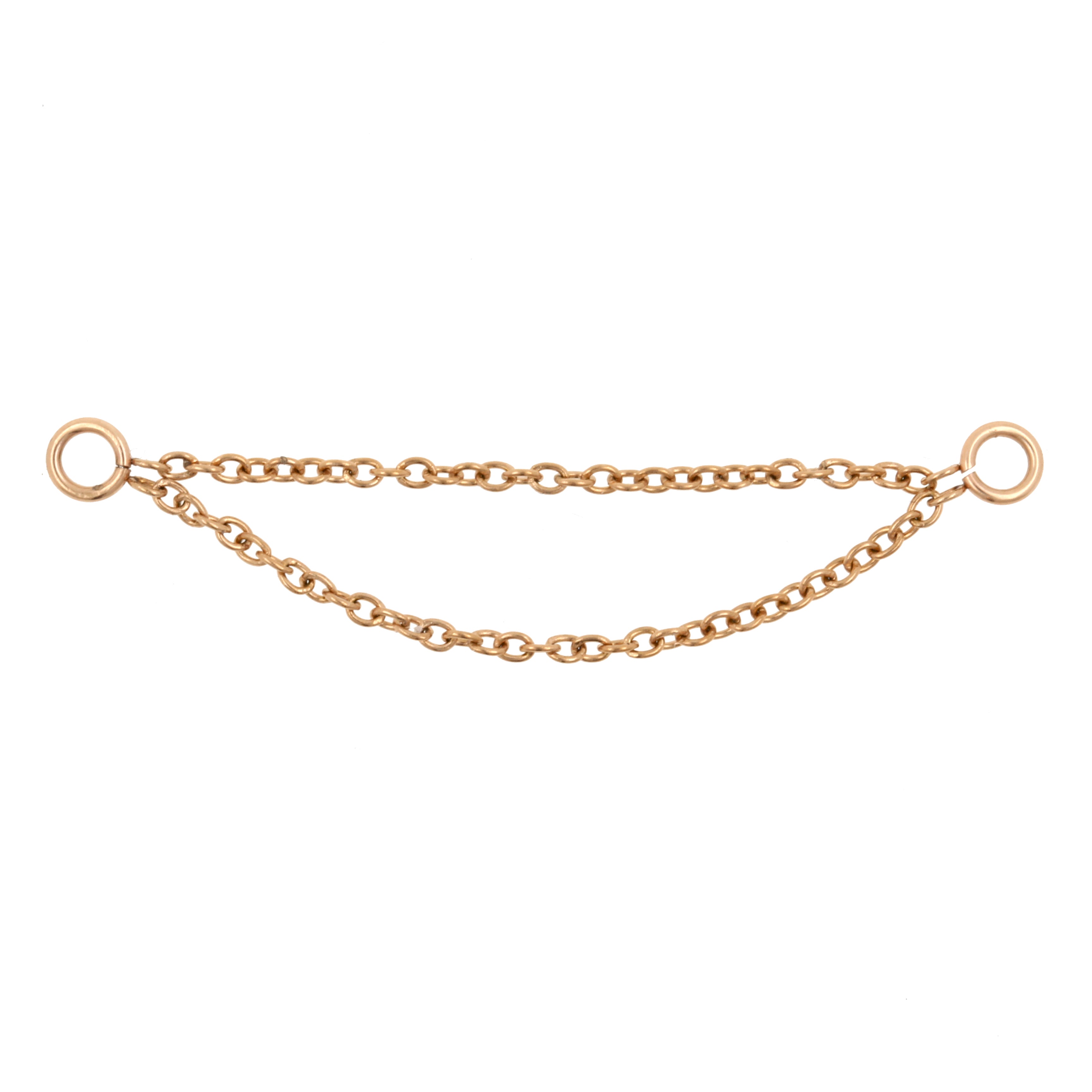 Surgical Steel Piercing Chain - Double Rose Gold