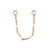 Surgical Steel Piercing Chain - Enamel Rose Gold