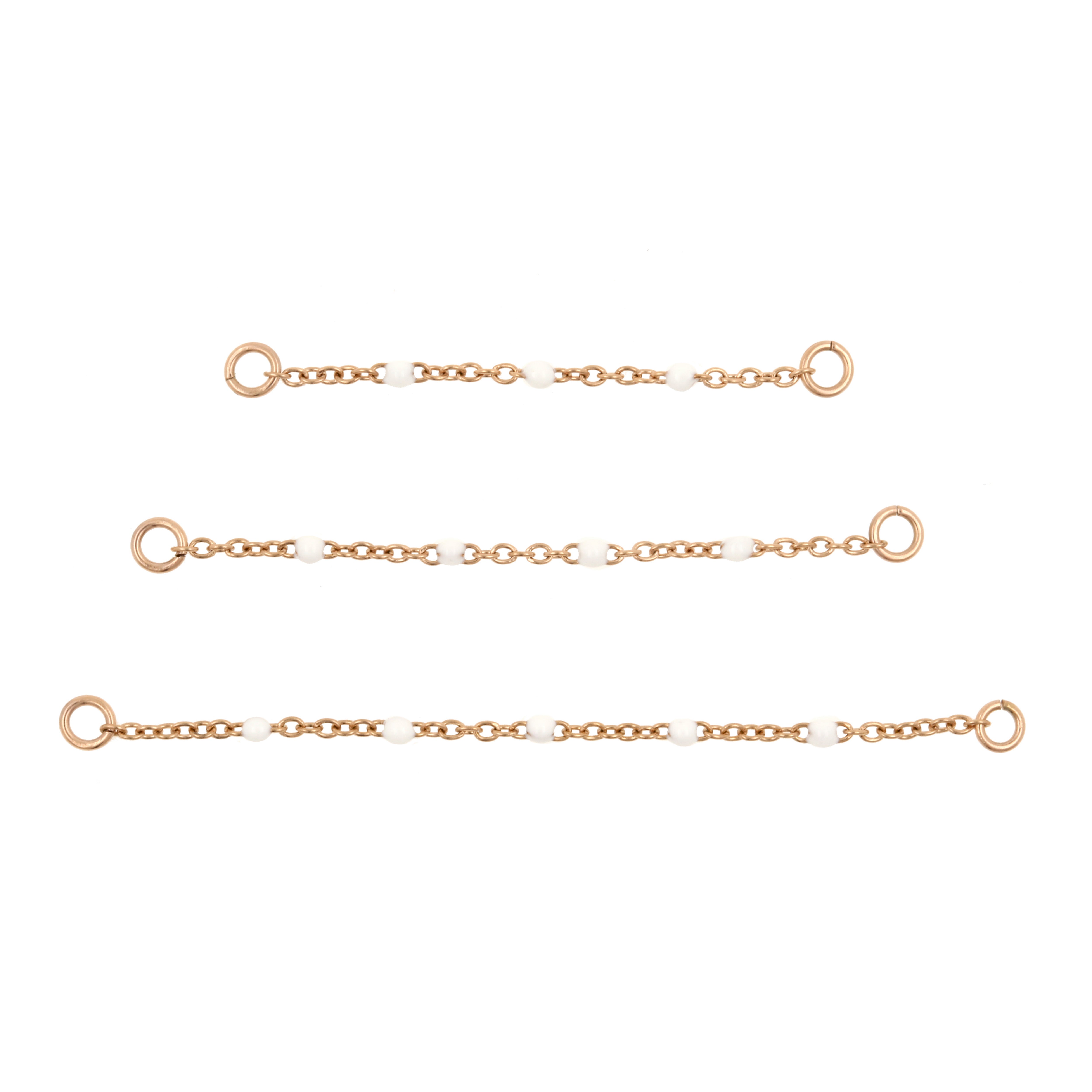 Surgical Steel Piercing Chain - Enamel Rose Gold