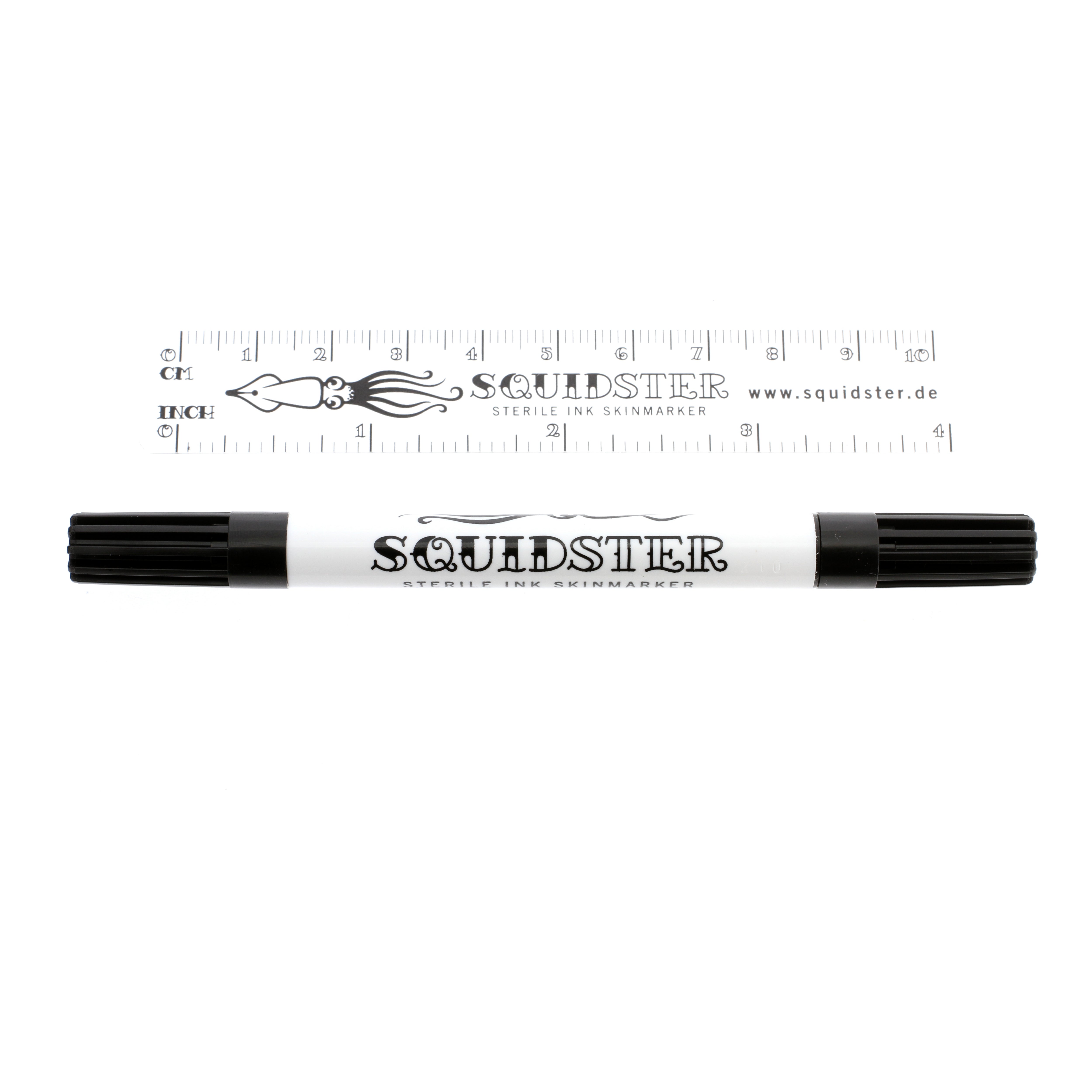 Plastic Sterile Skin Marker - Fine Tip + Brush Tip Black