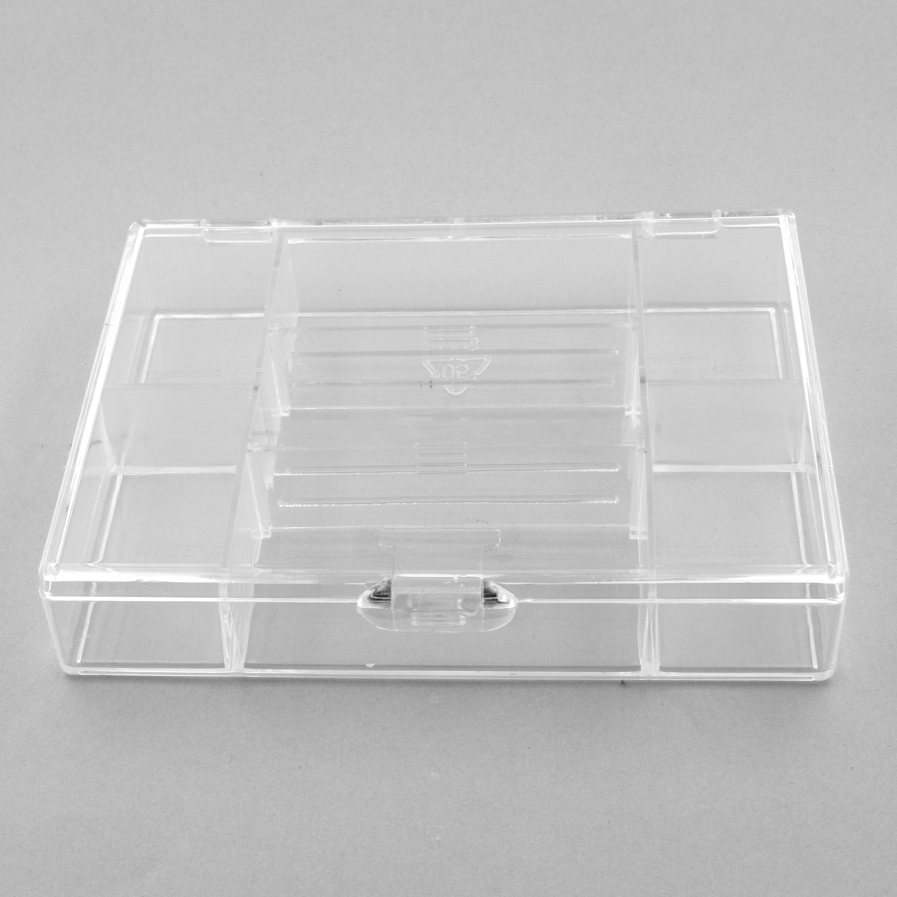 Plastic 7-compartment Transparent Storage Box Clear