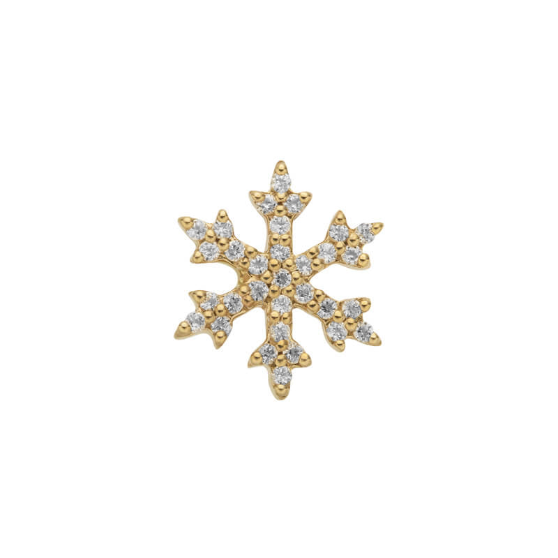 14 Karat Gold Snowflake With Zirconia