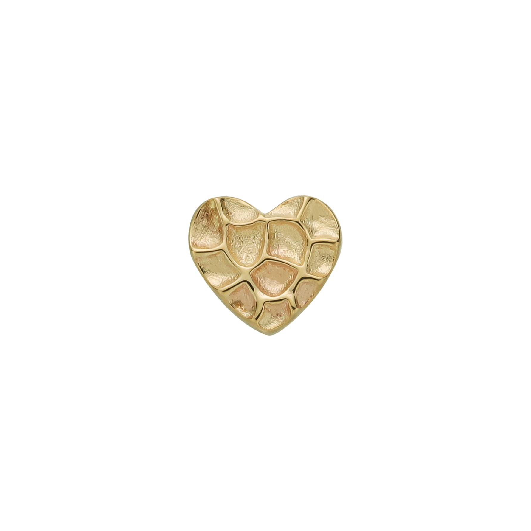 14 Karat Gold Textured Heart