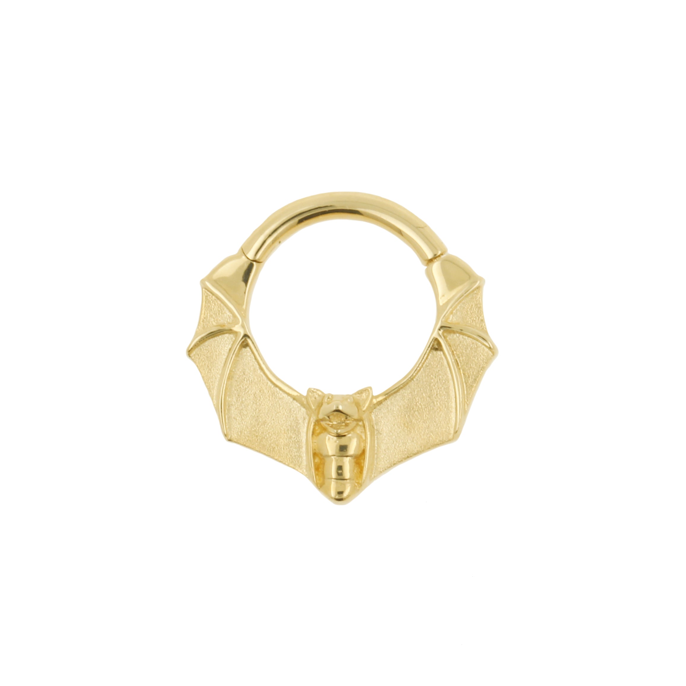 14 Karat Gold Click Ring With Bat