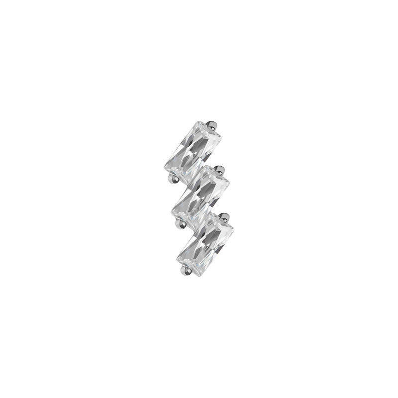 Titanium Stacked Zirconia Cluster - Silver