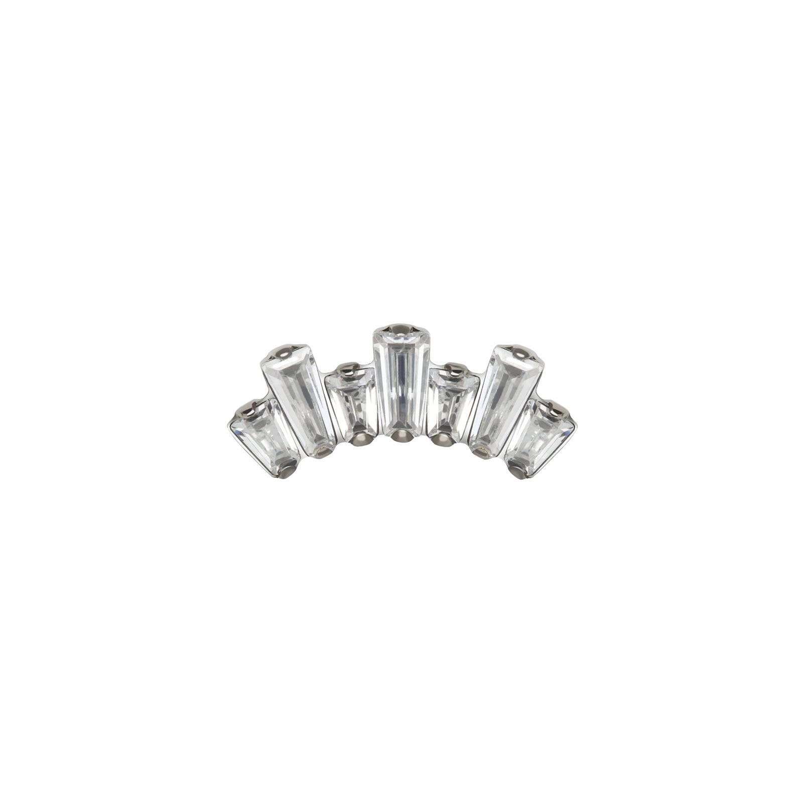 Titanium Curved Zirconia Cluster - Silver