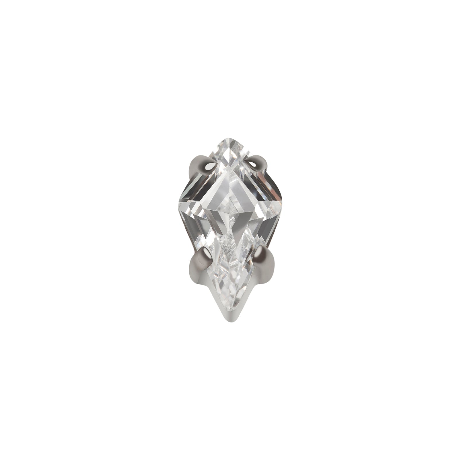 Titanium Pointed Zirconia Cluster - Silver