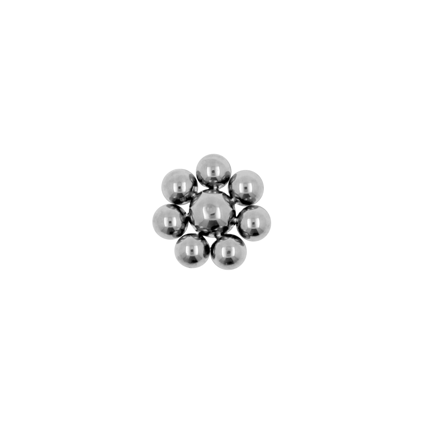 Titanium Flower Dots Cluster - Silver