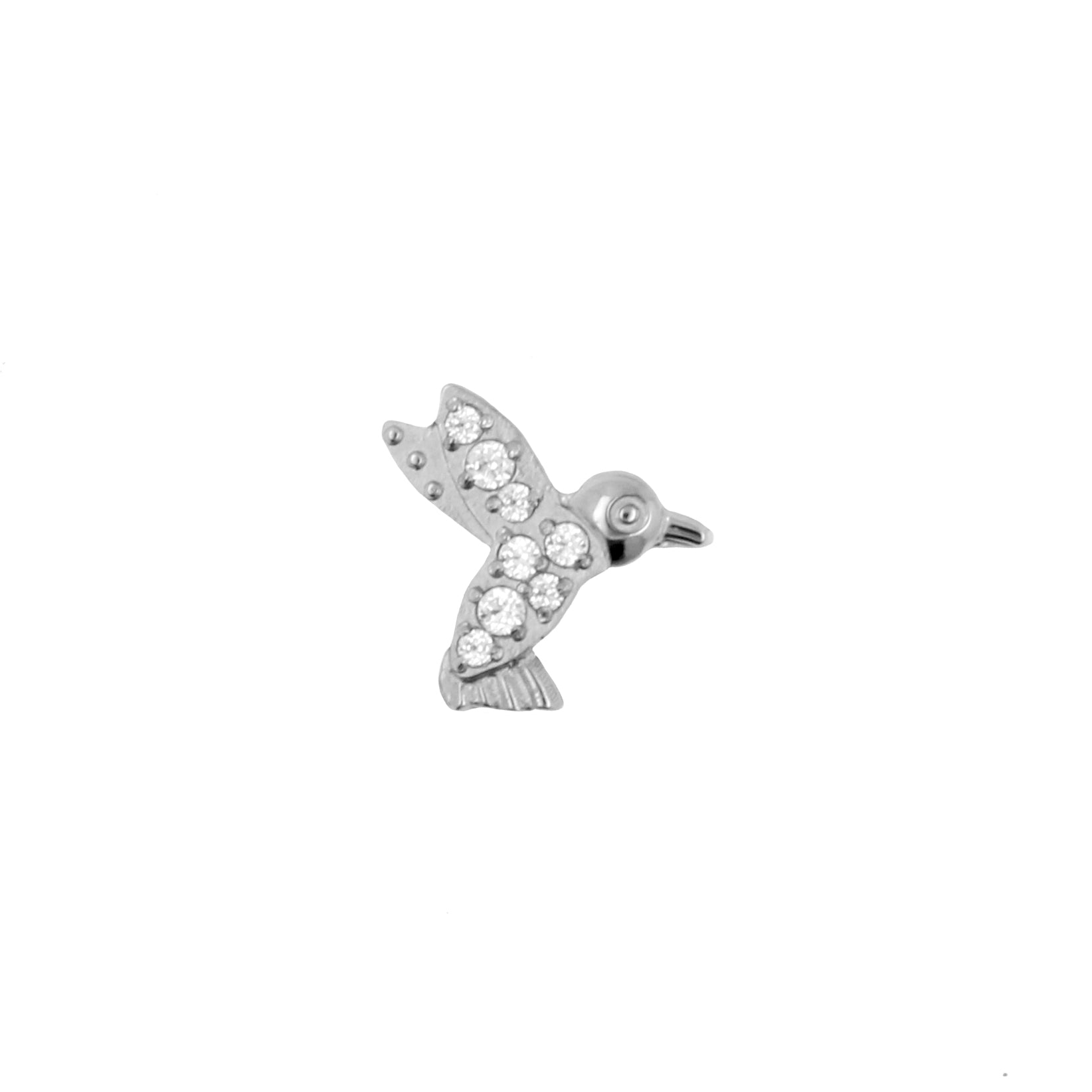 Titanium Zirconia Hummingbird Silver