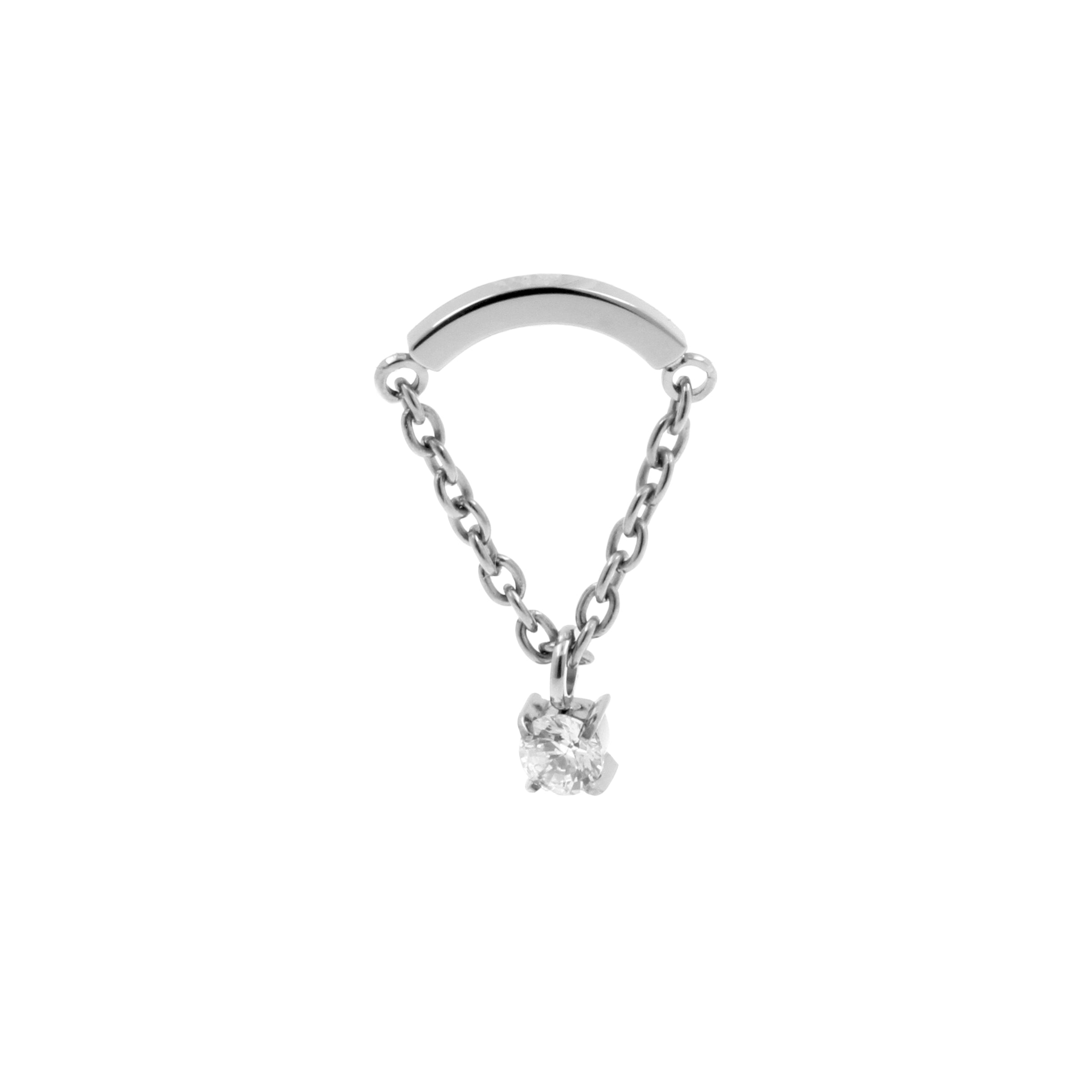 Titanium Hidden Helix - Zirconia Chain - Silver