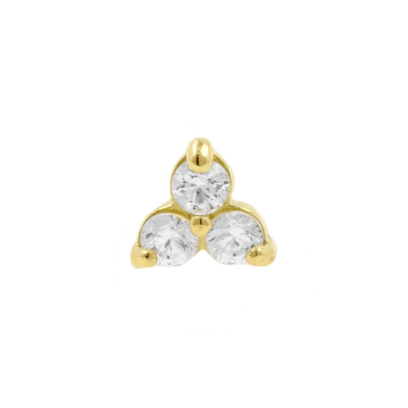 18 Karat Gold Zirconia Trinity