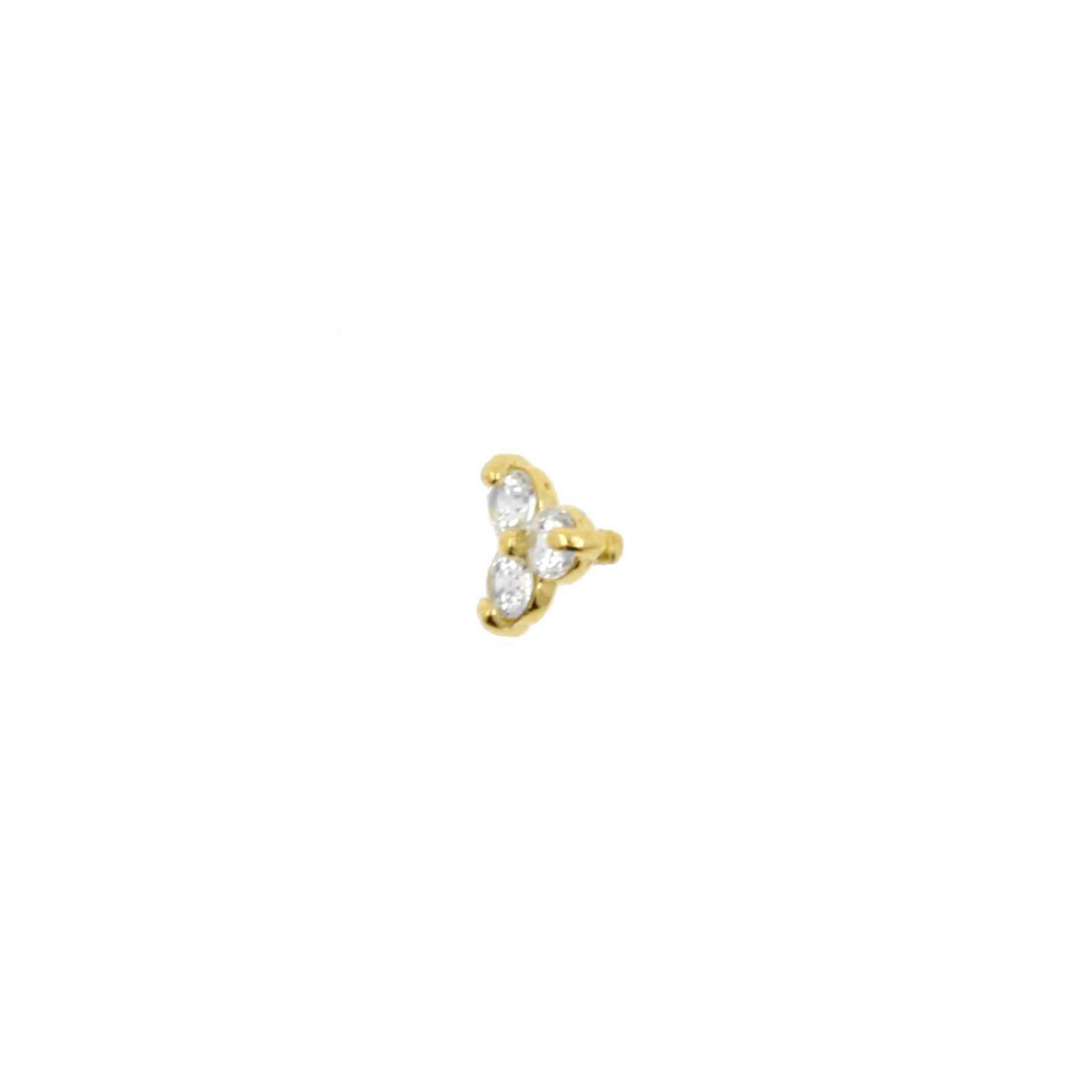 18 Karat Gold Zirconia Trinity