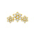 18 Karat Gold Zirconia Flower Cluster