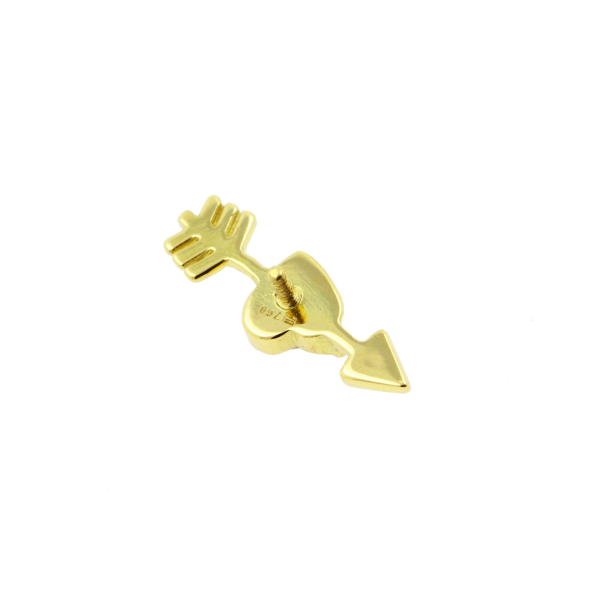 18 Karat Gold Cupid's Heart