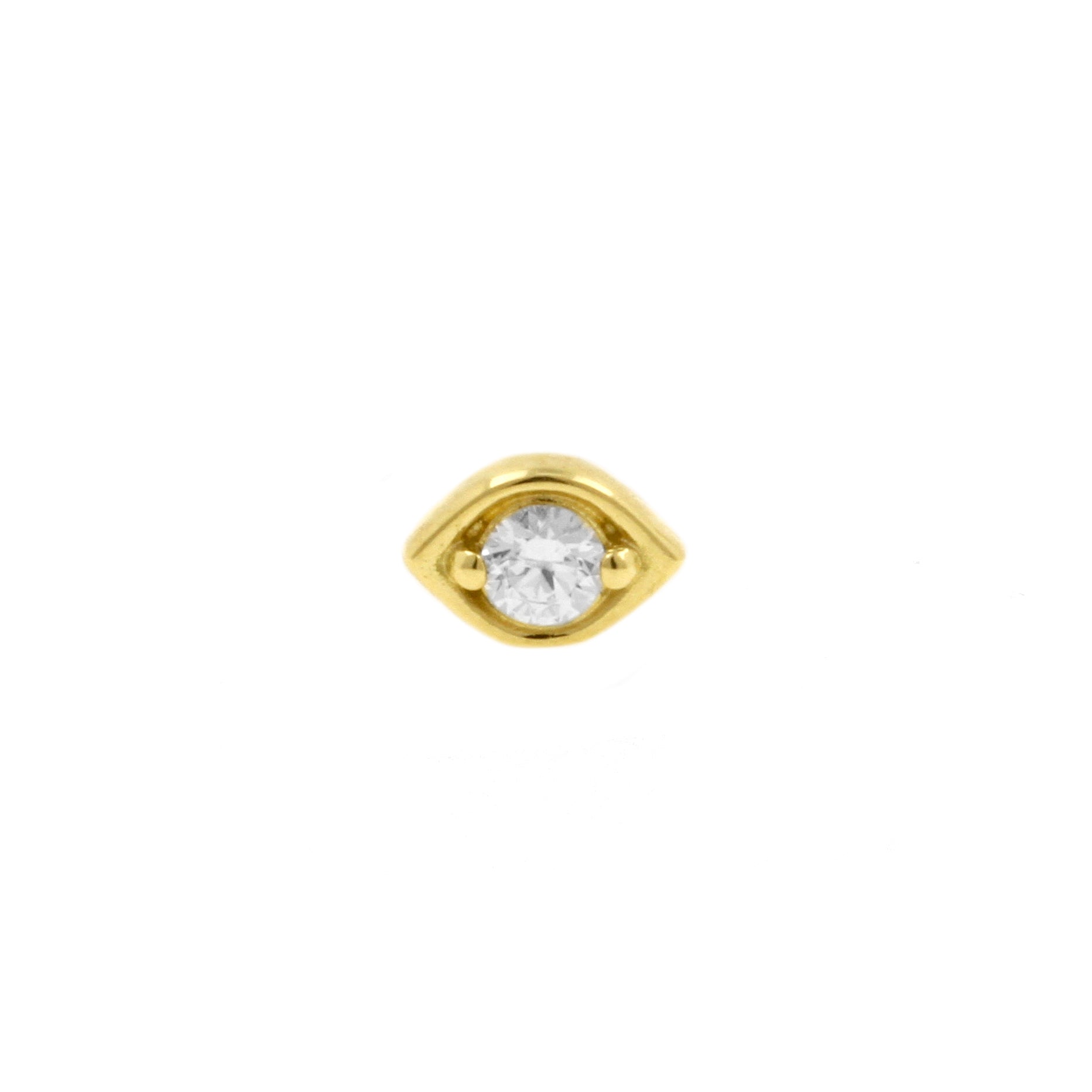 18 Karat Gold Zirconia Oval