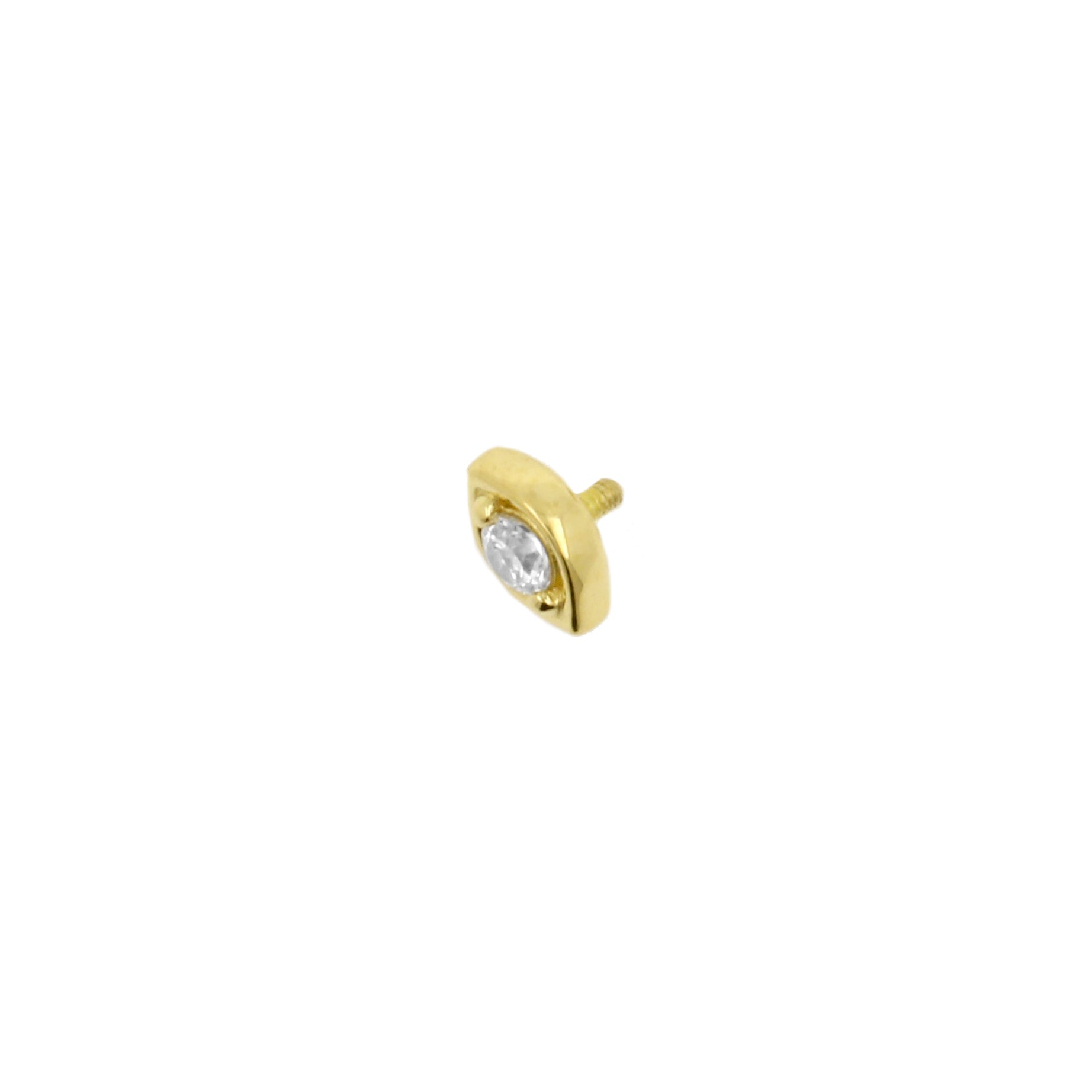 18 Karat Gold Zirconia Oval