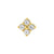 18 Karat Gold Zirconia Clover