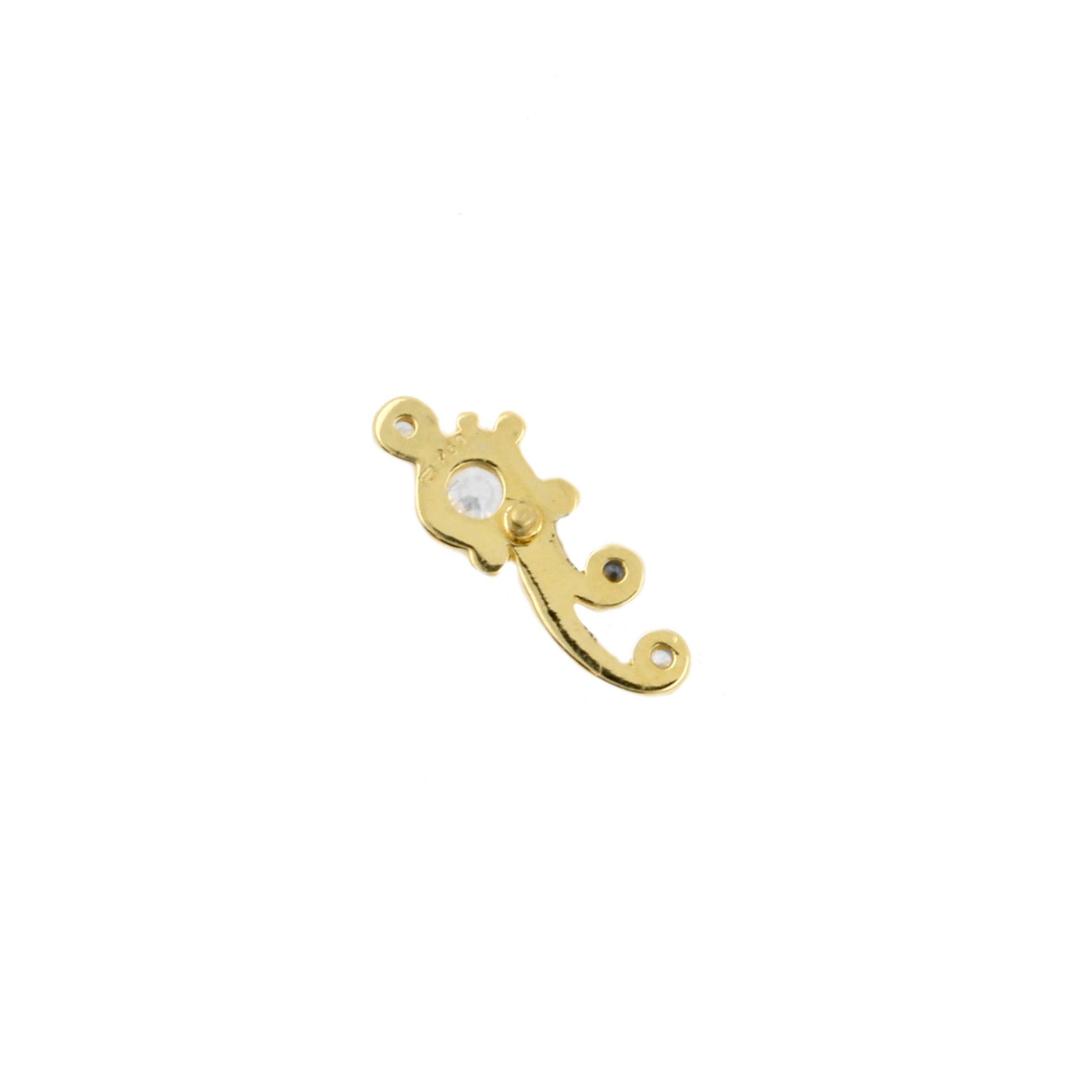 18 Karaats Gouden Zirkonia Ornament - Links