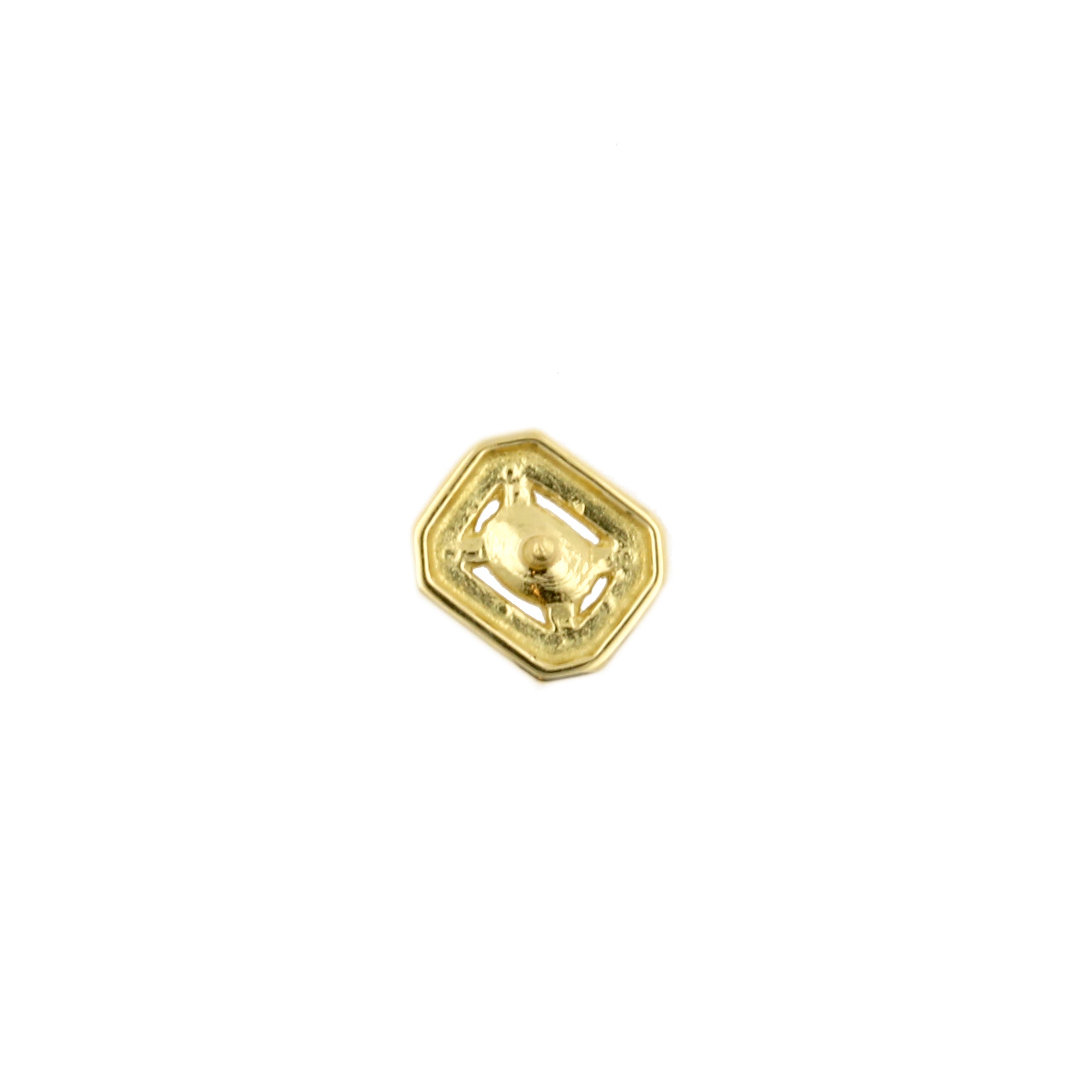 18 Karat Gold Zirconia Multi Rectangle