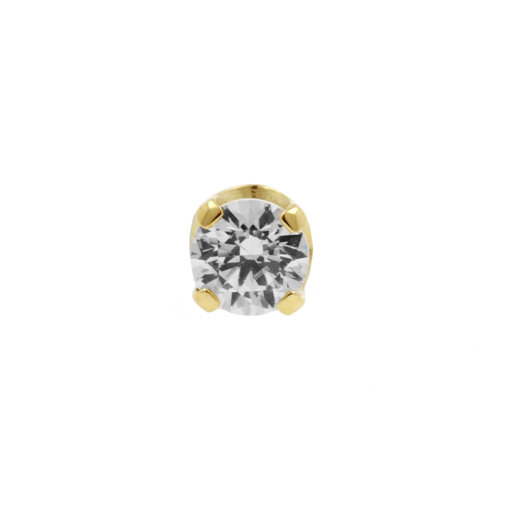 18 Karat Gold Zirconia Attachment Round