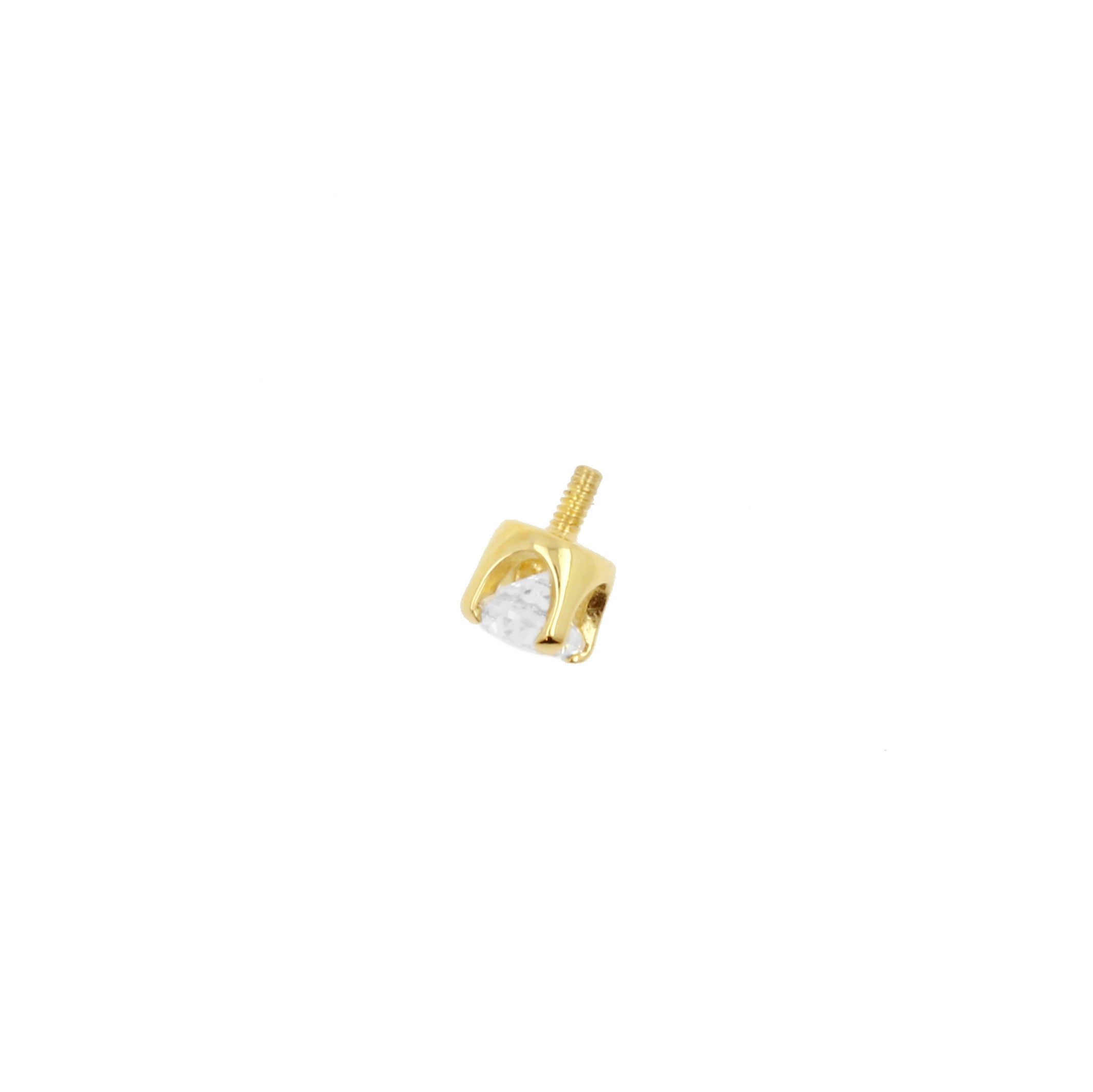 18 Karat Gold Zirconia Attachment Round