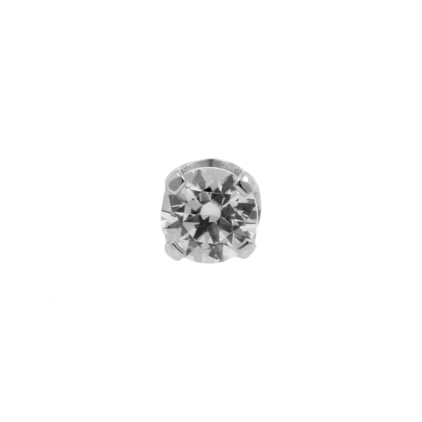 18 Karat White Gold Zirconia Attachment Round