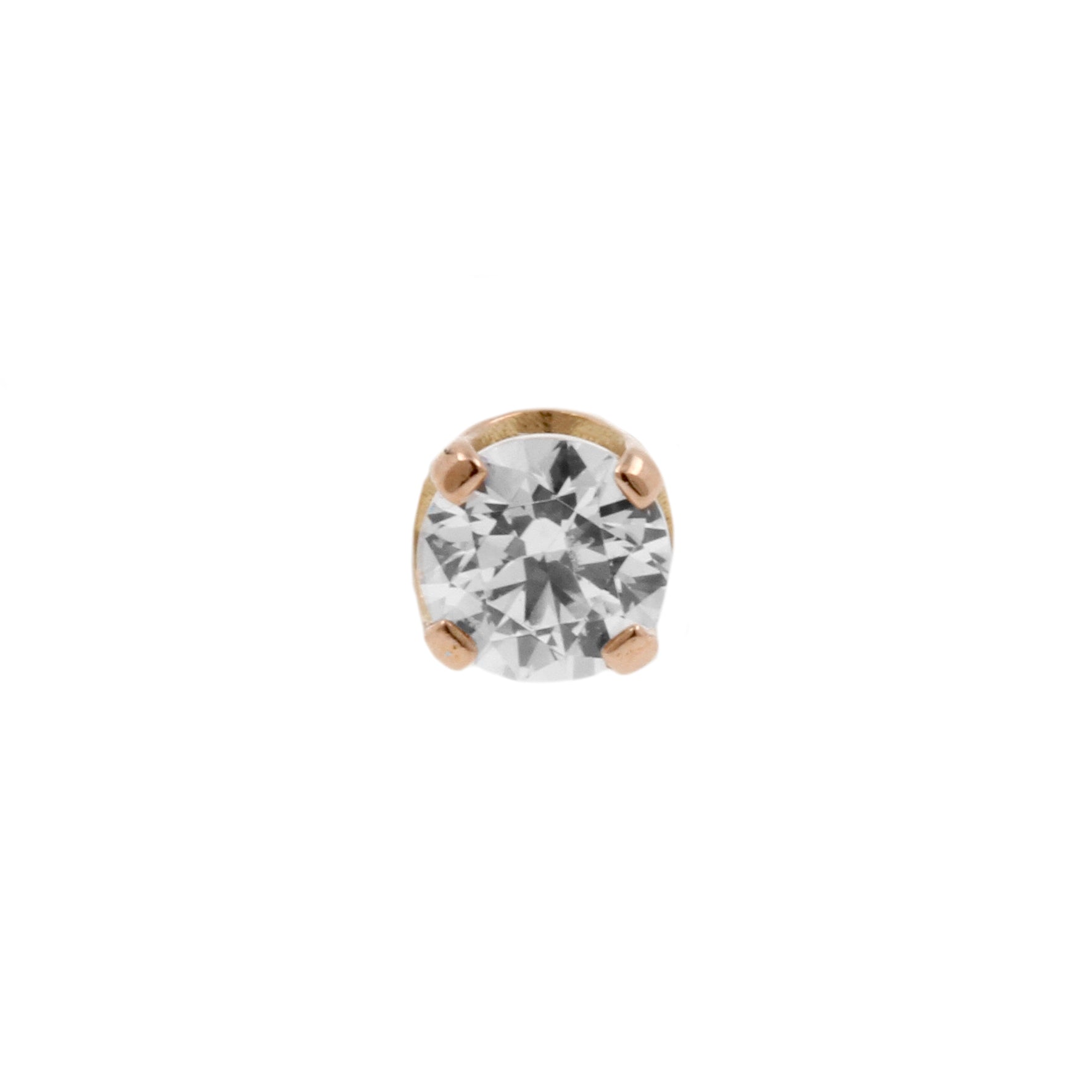 18 Karat Rose Gold Zirconia Attachment Round