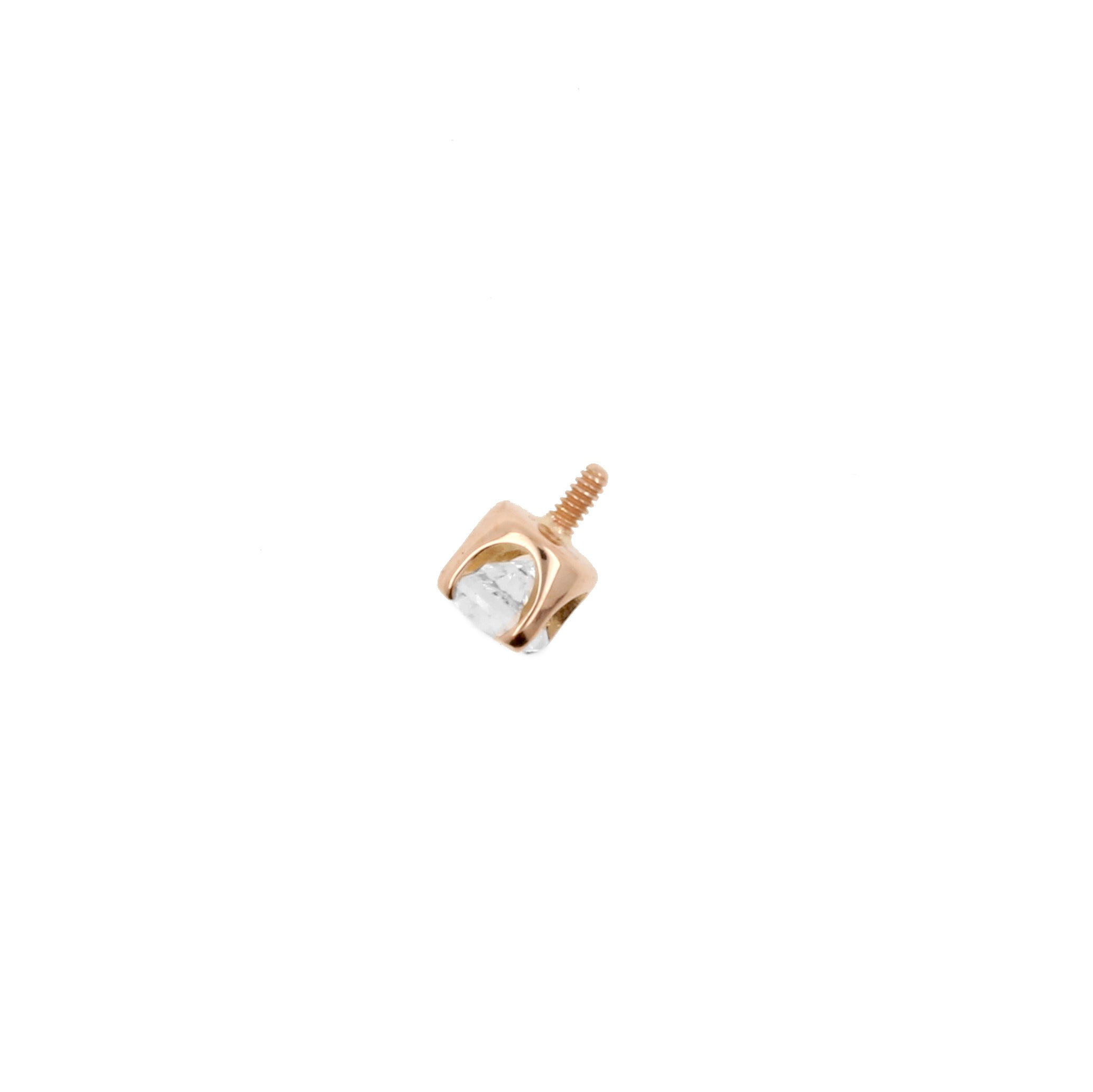 18 Karat Rose Gold Zirconia Attachment Round