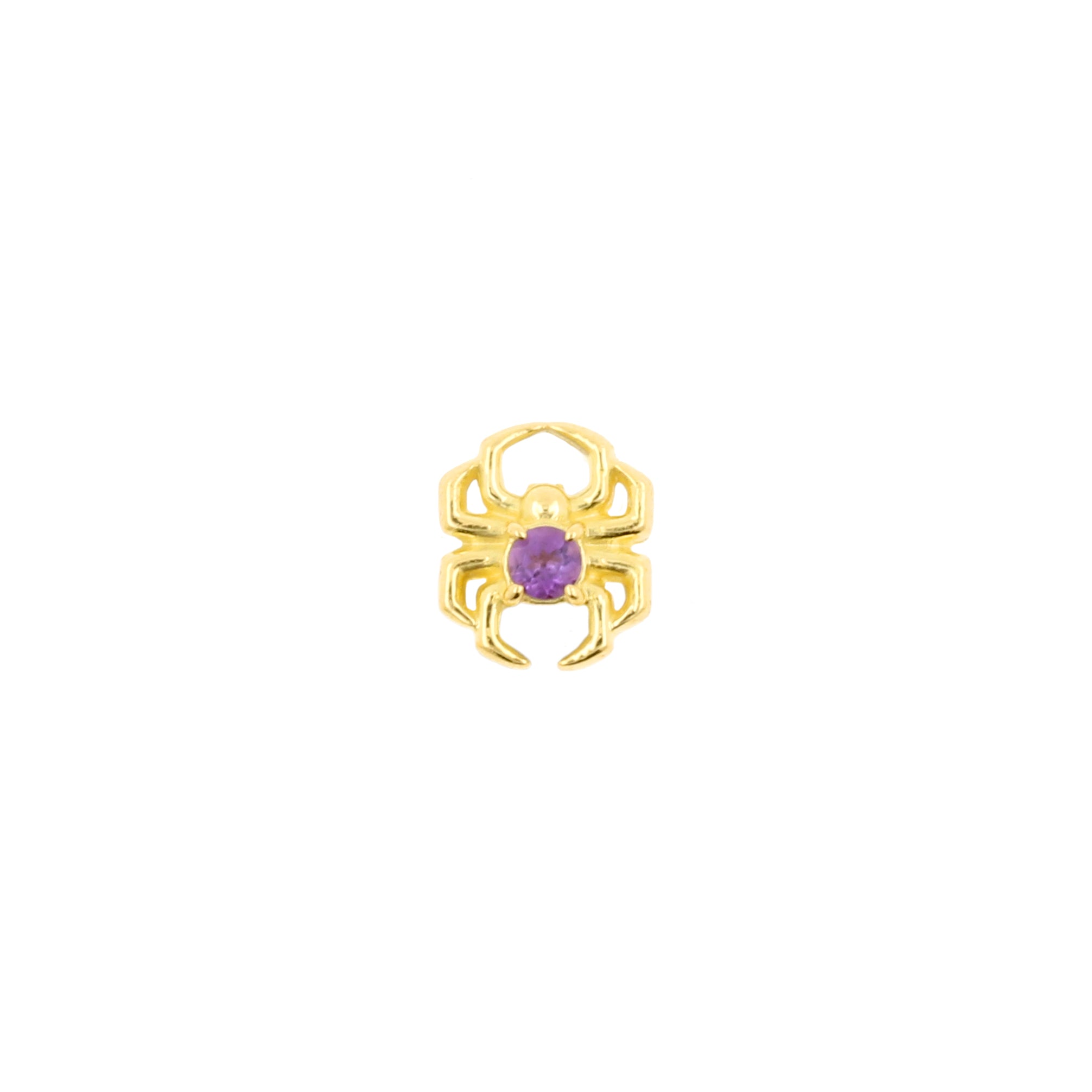 18 Karat Gold Amethyst Spider Amethyst