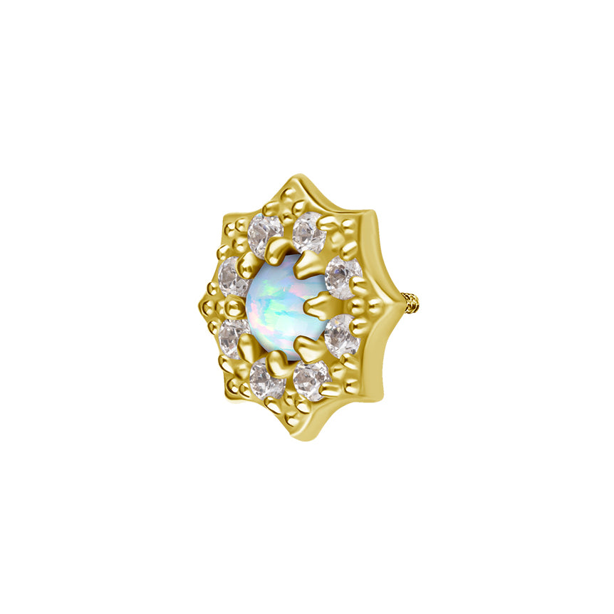 18 Karat Gold Vintage Opal Zirconia - Star