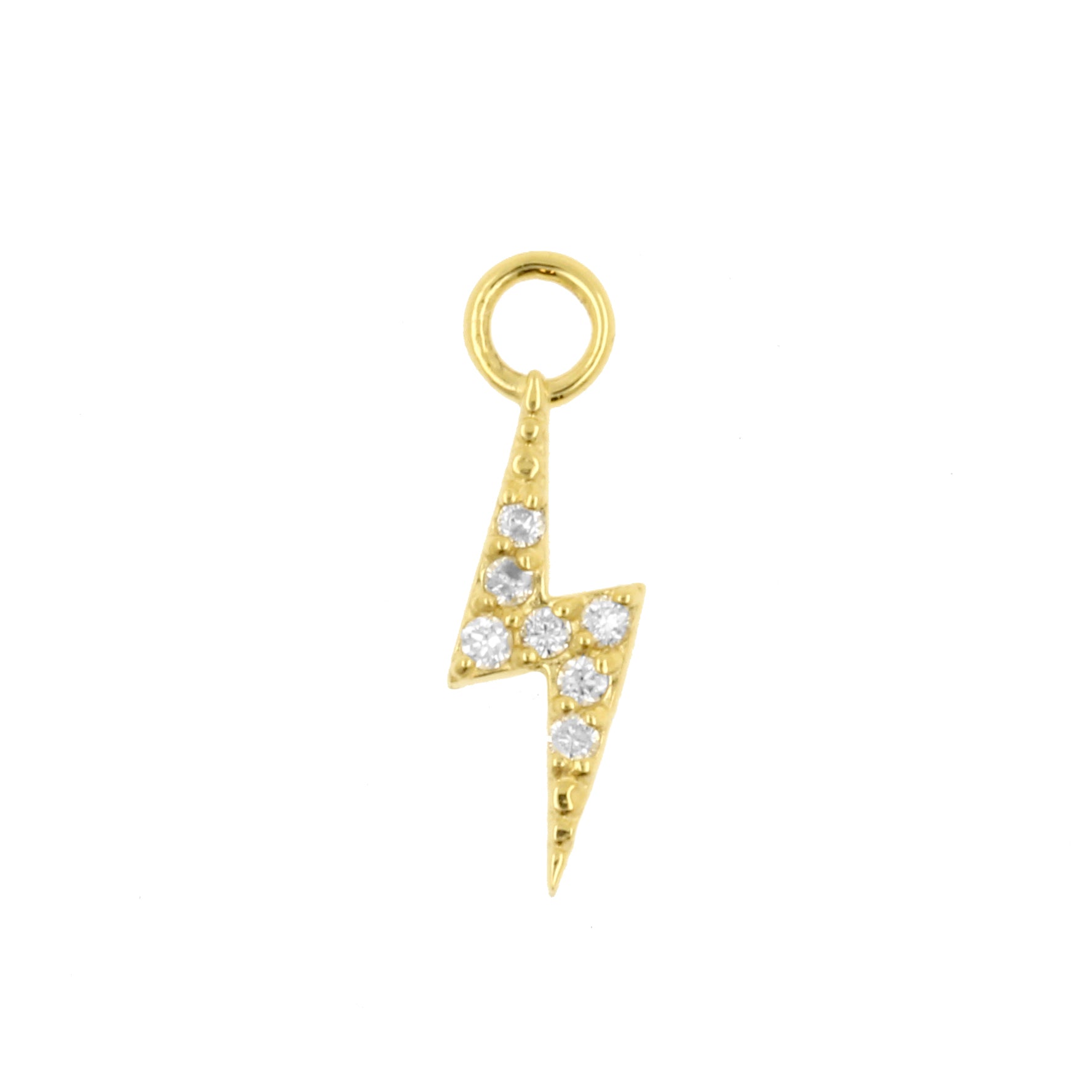 18 Karat Gold Click Ring Charm - Diamond Flash