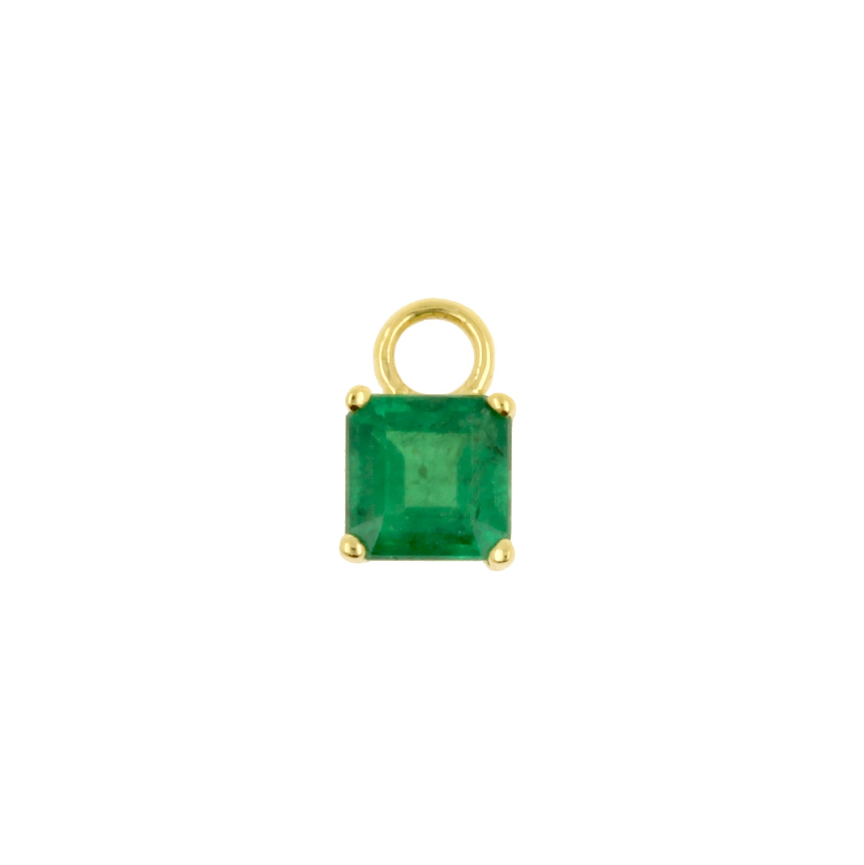 18 Karat Gold Click Ring Charm - Emerald Square