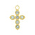 18 Karat Gold Click Ring Charm - Cross Blue Topaz