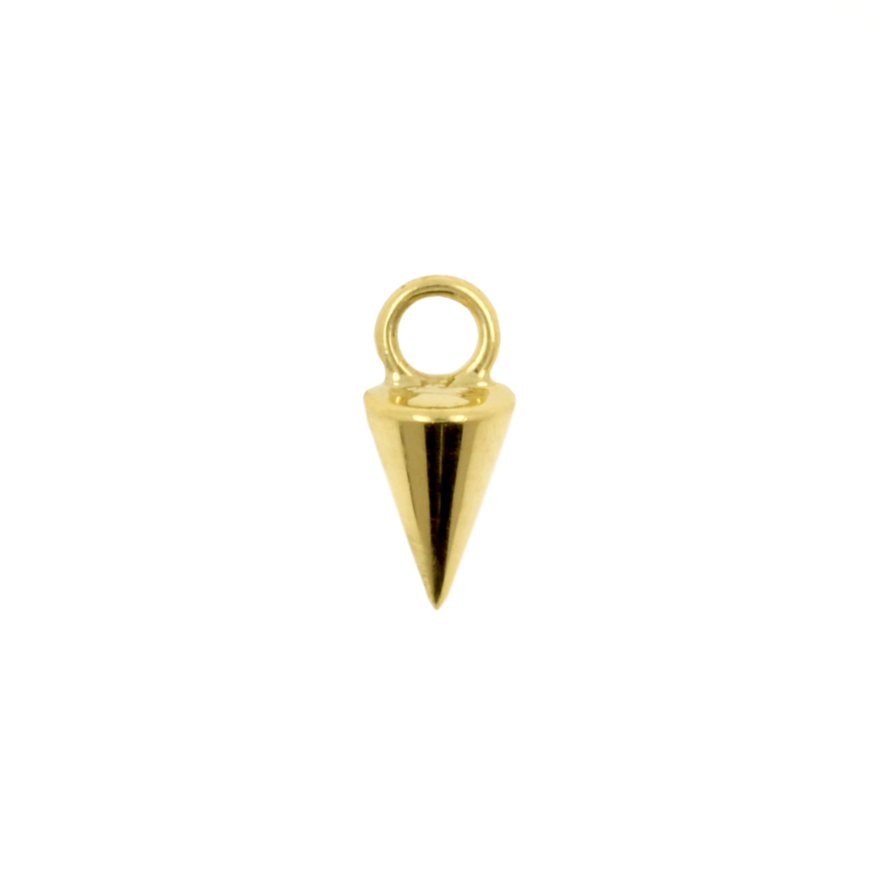 18 Karat Gold Click Ring Charm - Spike