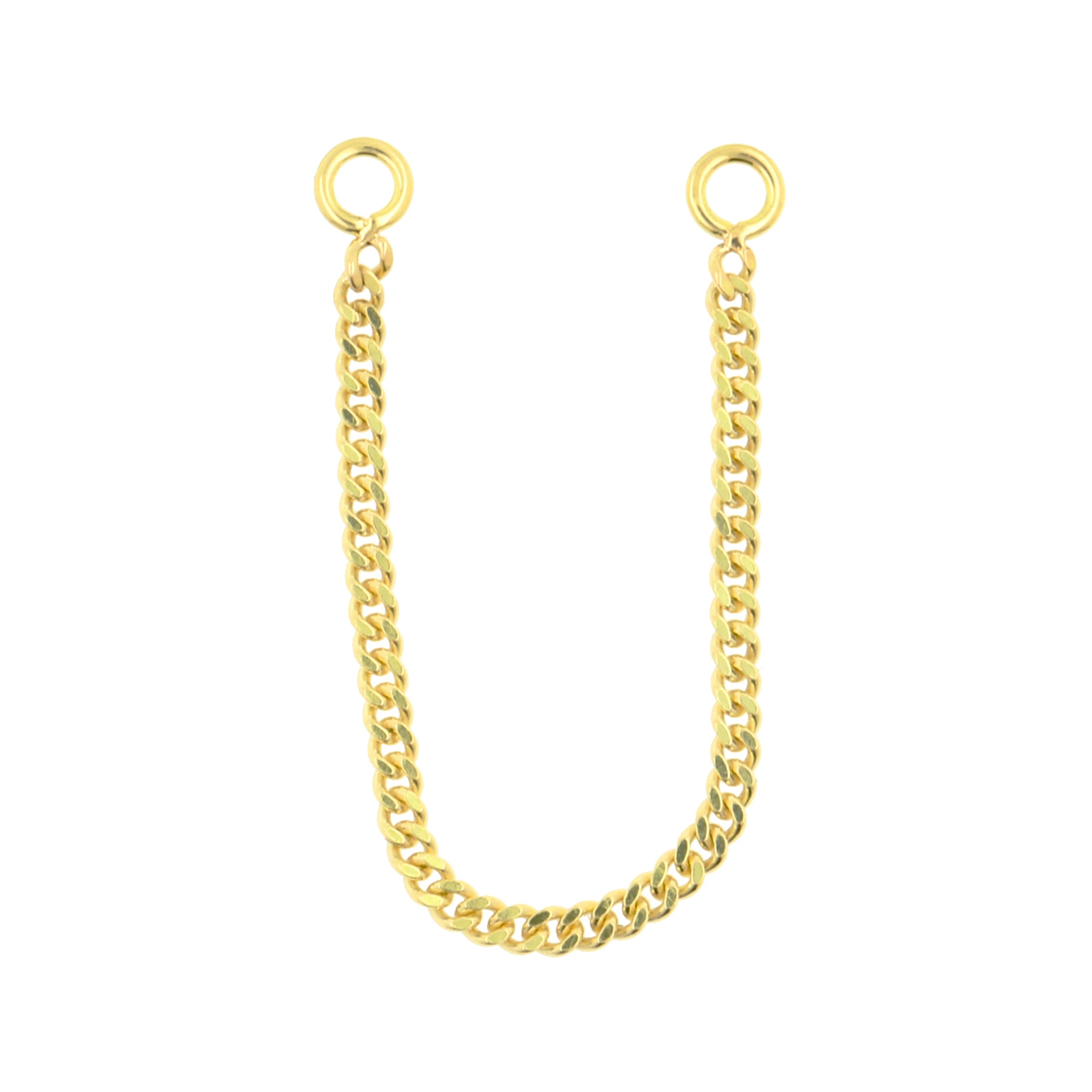 18 Karat Gold Piercing Chain - Flat