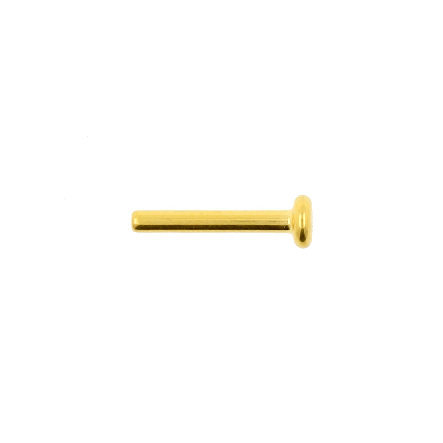 Titanium Labret Stud - 3 mm Disc Gold