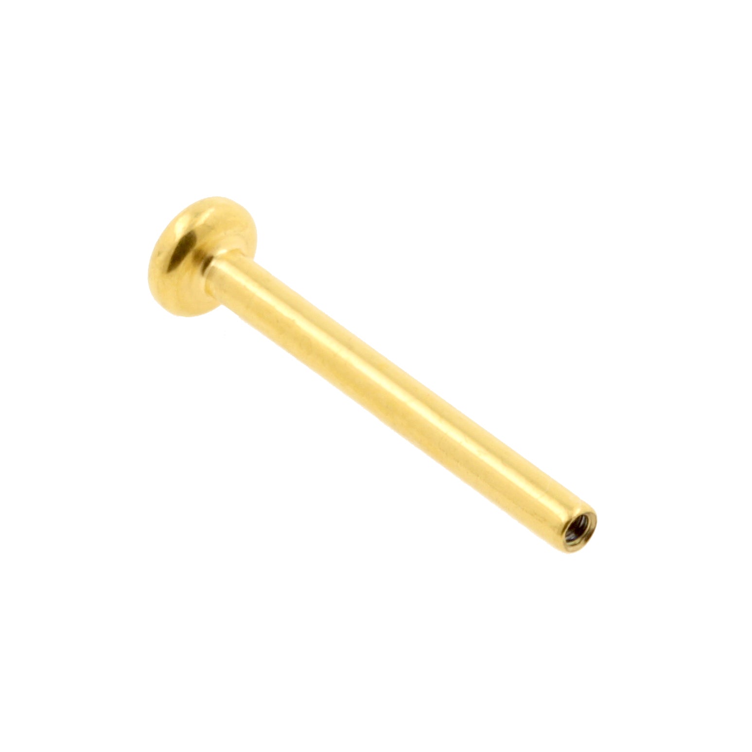 Titanium Labret Stud - 3 mm Disc Gold